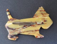 1930s Bakelite Scottie Dog Terrier Brooch Pin