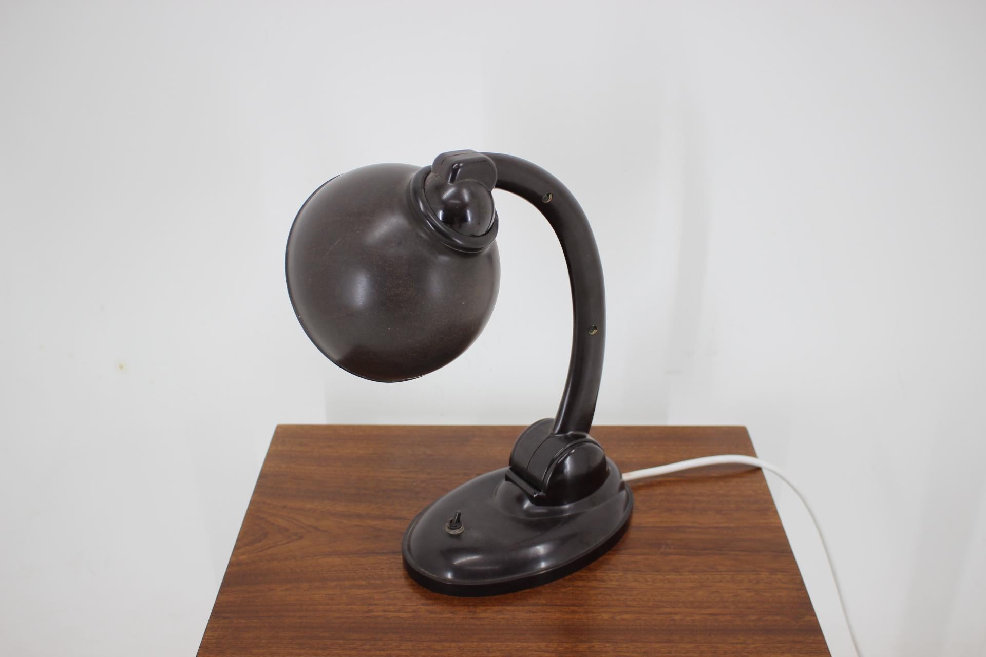 1930s Bakelite Table Lamp by Eric Kirkman Cole, Czechoslovakia 2