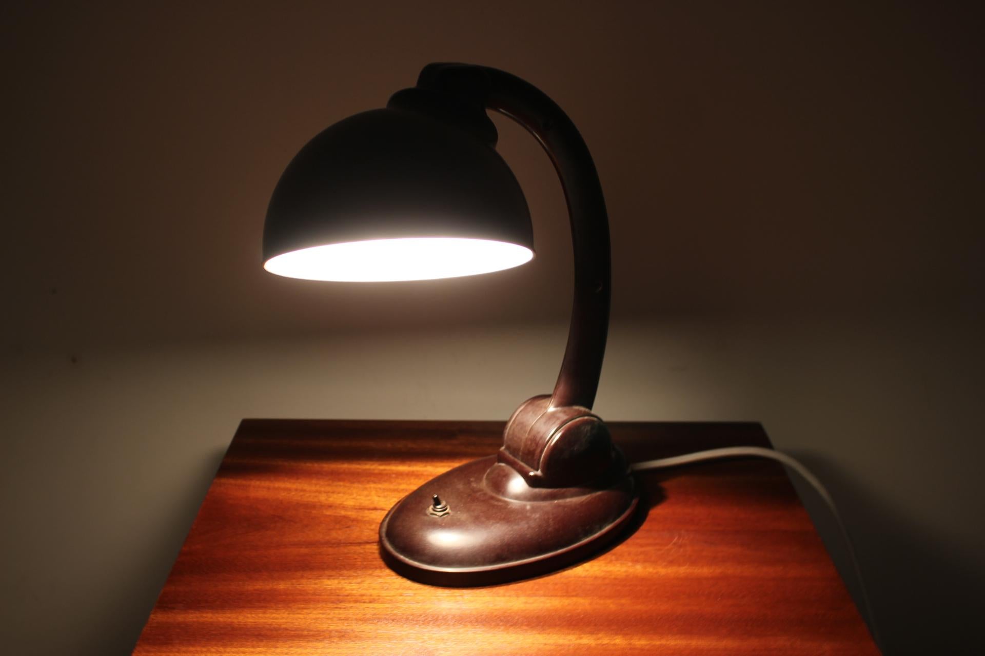 1930s Bakelite Table Lamp by Eric Kirkman Cole, Czechoslovakia 3