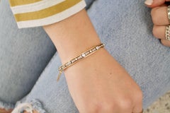 1930s Bangle Bracelet in Platinum and Yellow Gold