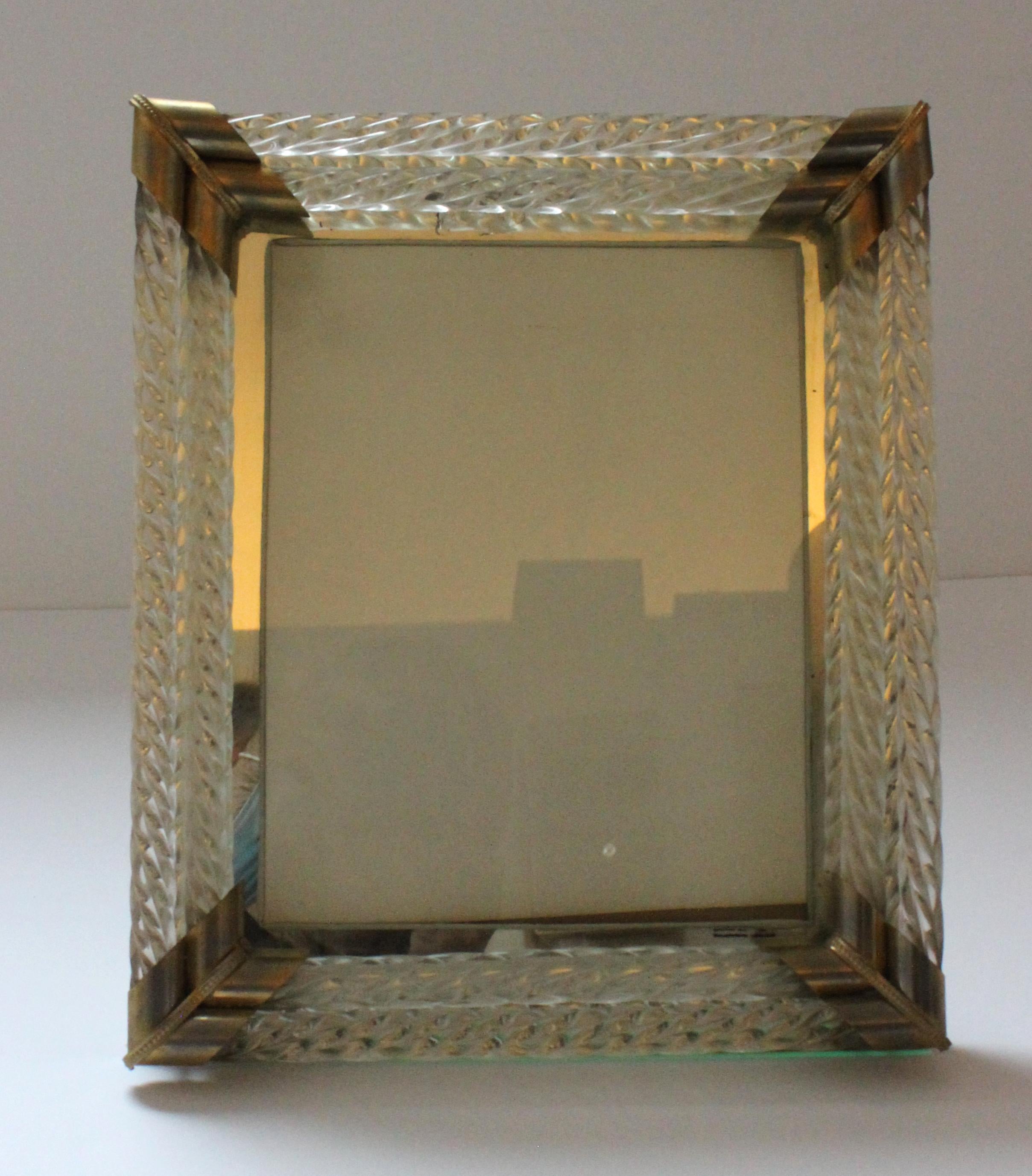 Hand-Crafted 1930s Barovier E Toso Murano Photo Frame