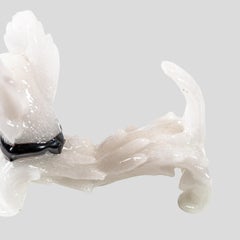 1930s Barovier & Toso White Murano Glass Scottish sausage Terrier Dog Figurine