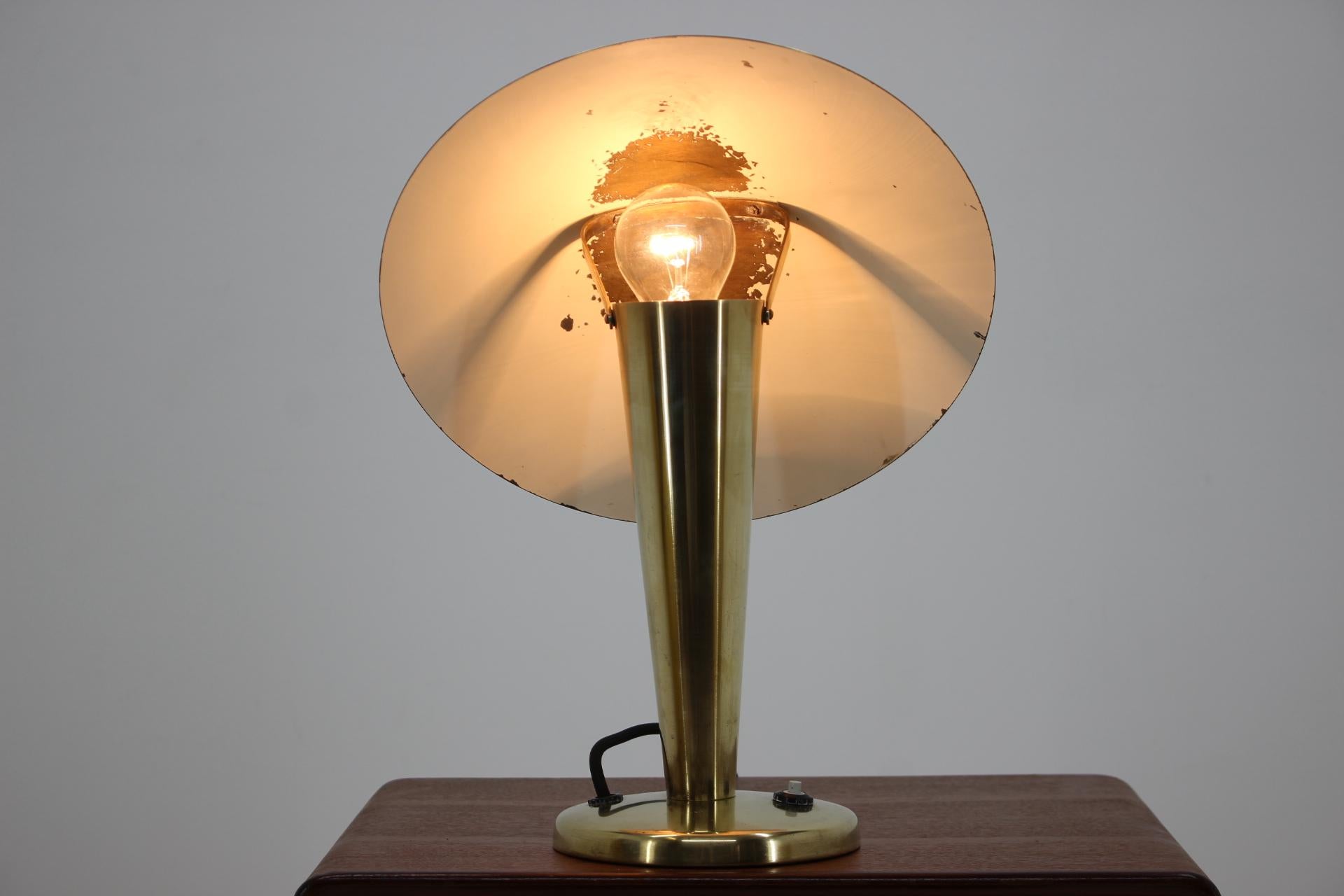 1930s Bauhaus Brass Table Lamp 1