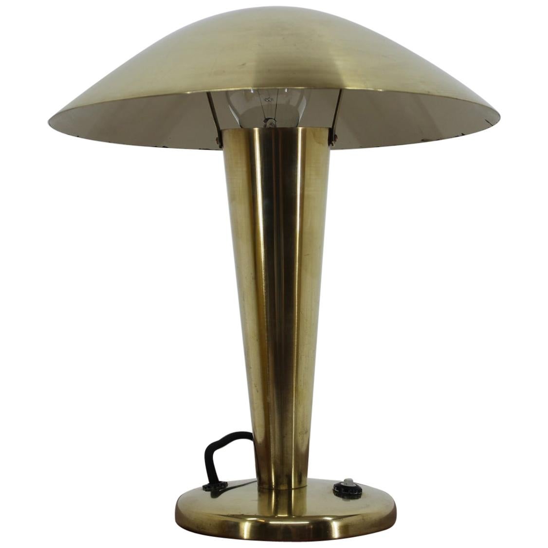 1930s Bauhaus Brass Table Lamp