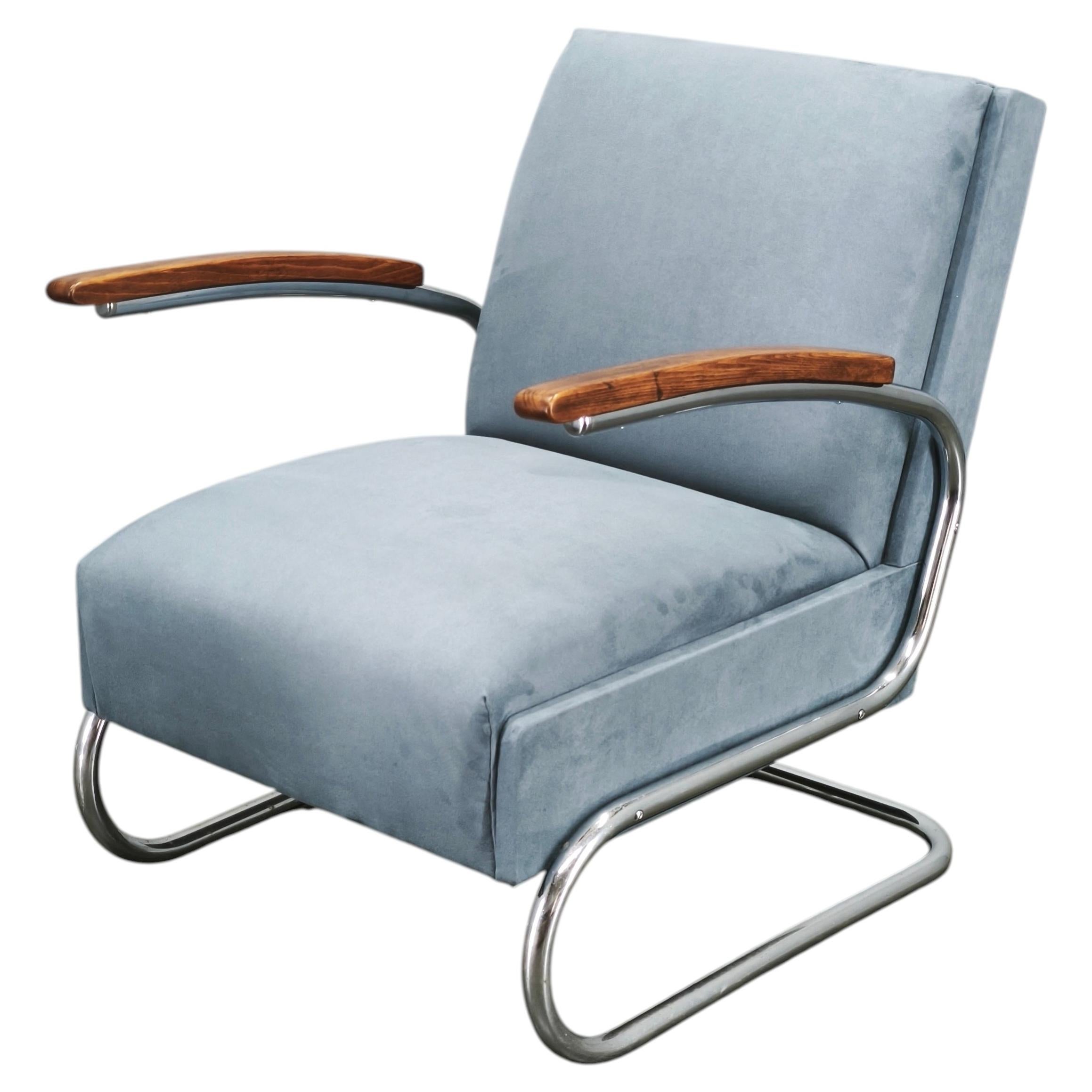 Bauhaus-Freischwinger aus den 1930er Jahren im Stil des Thonet S 411, Kovona zugeschrieben