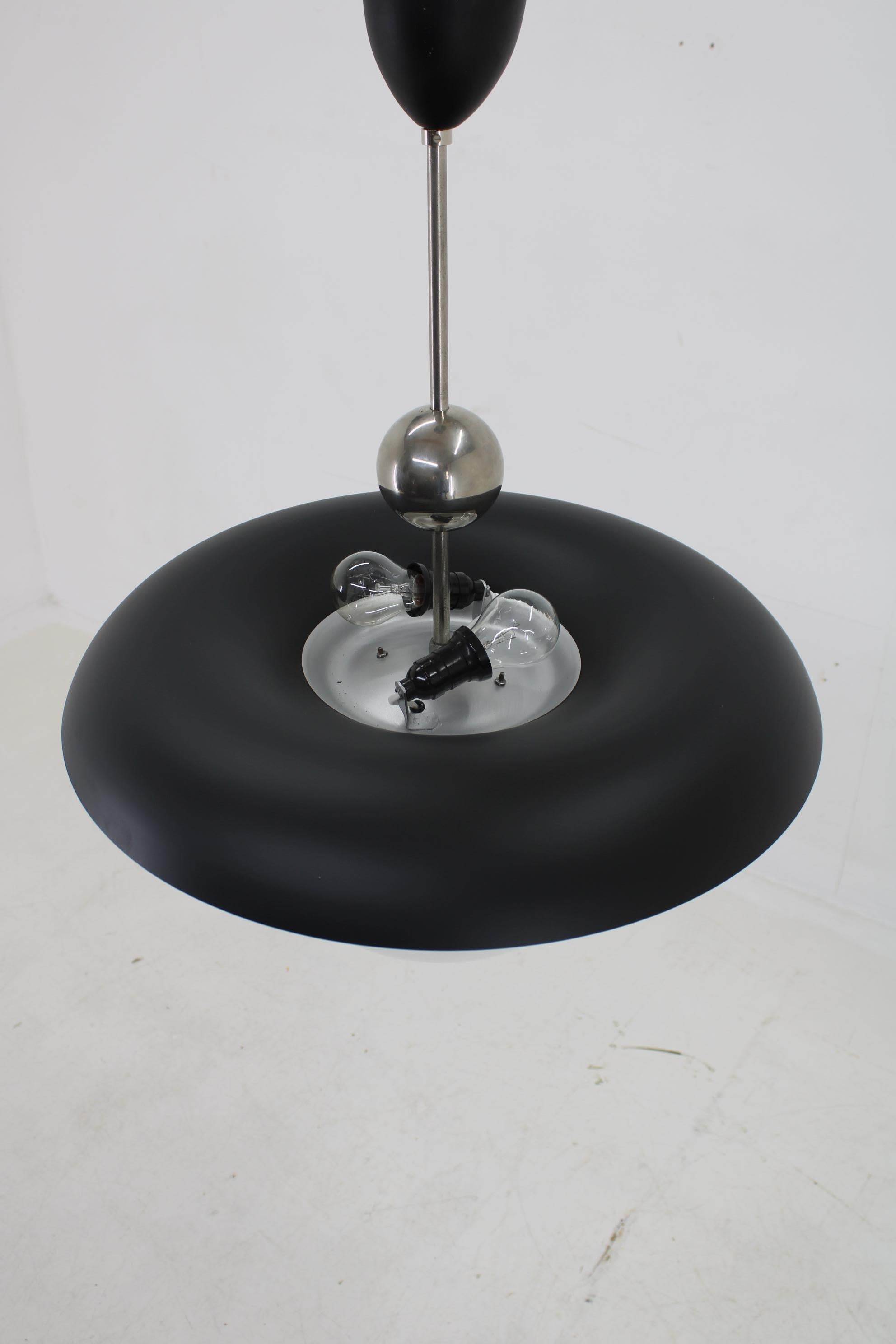 Mid-20th Century 1930s Bauhaus Chandelier by Anyz, Czechoslovakia For Sale