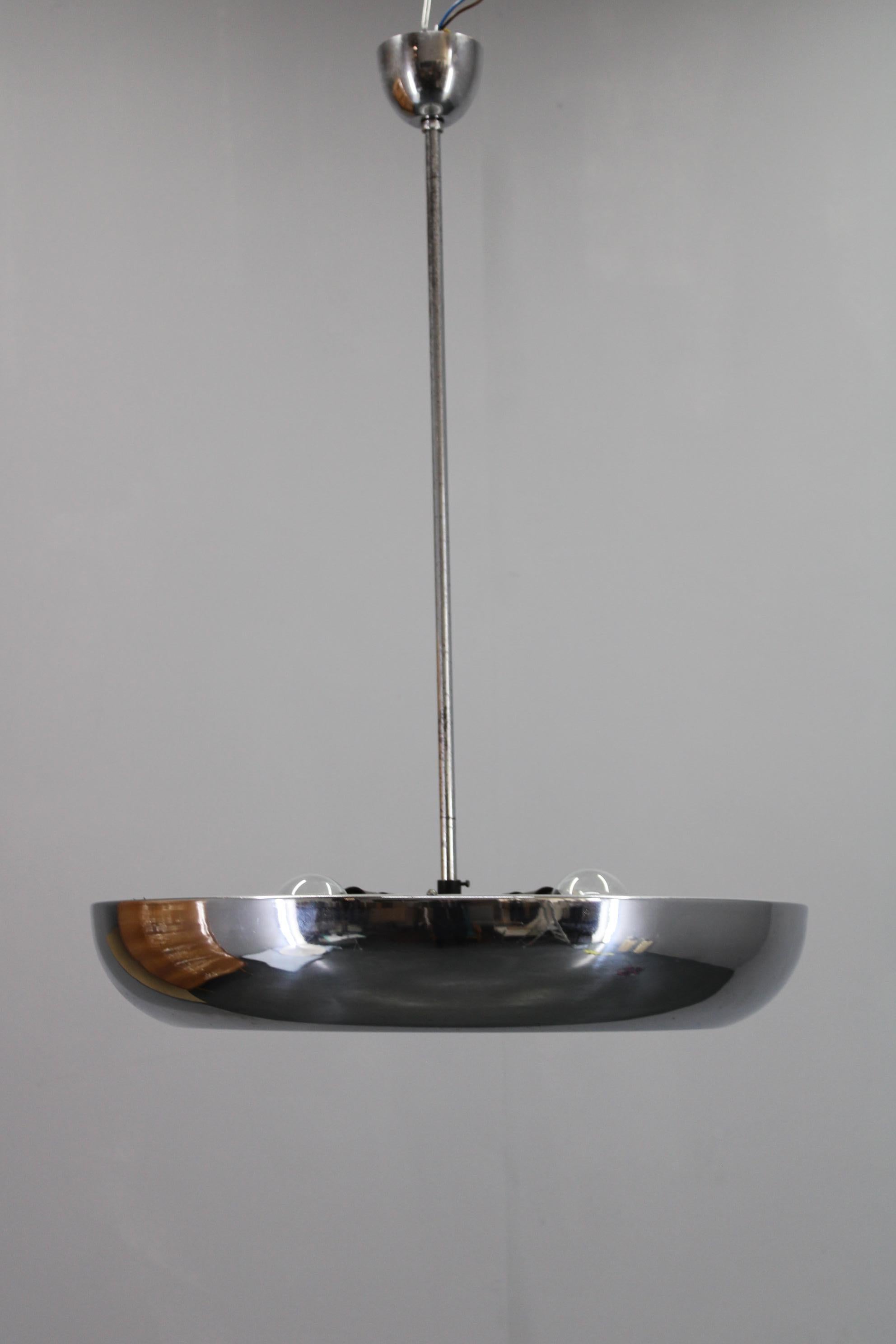 Ceco Bauhaus degli anni '30  Lampadario cromato 