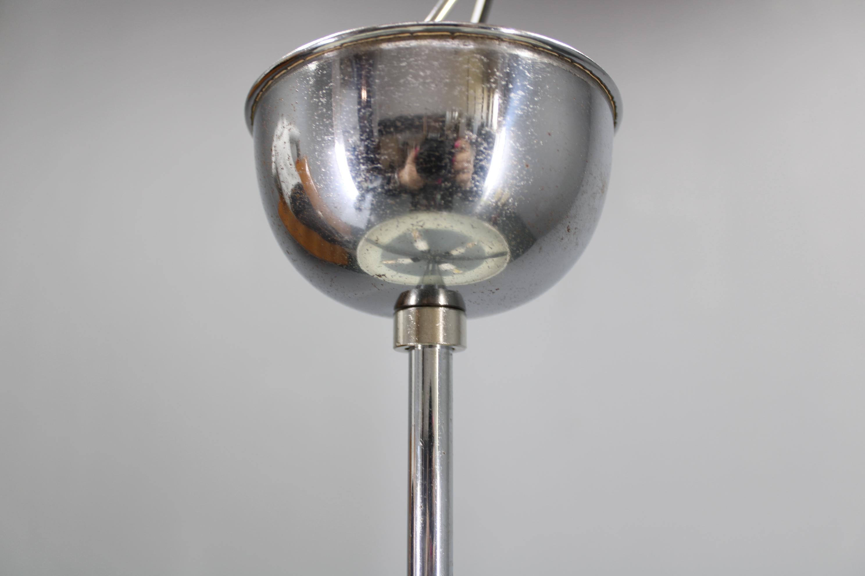 1930s Bauhaus  Chrome Plated Chandelier 