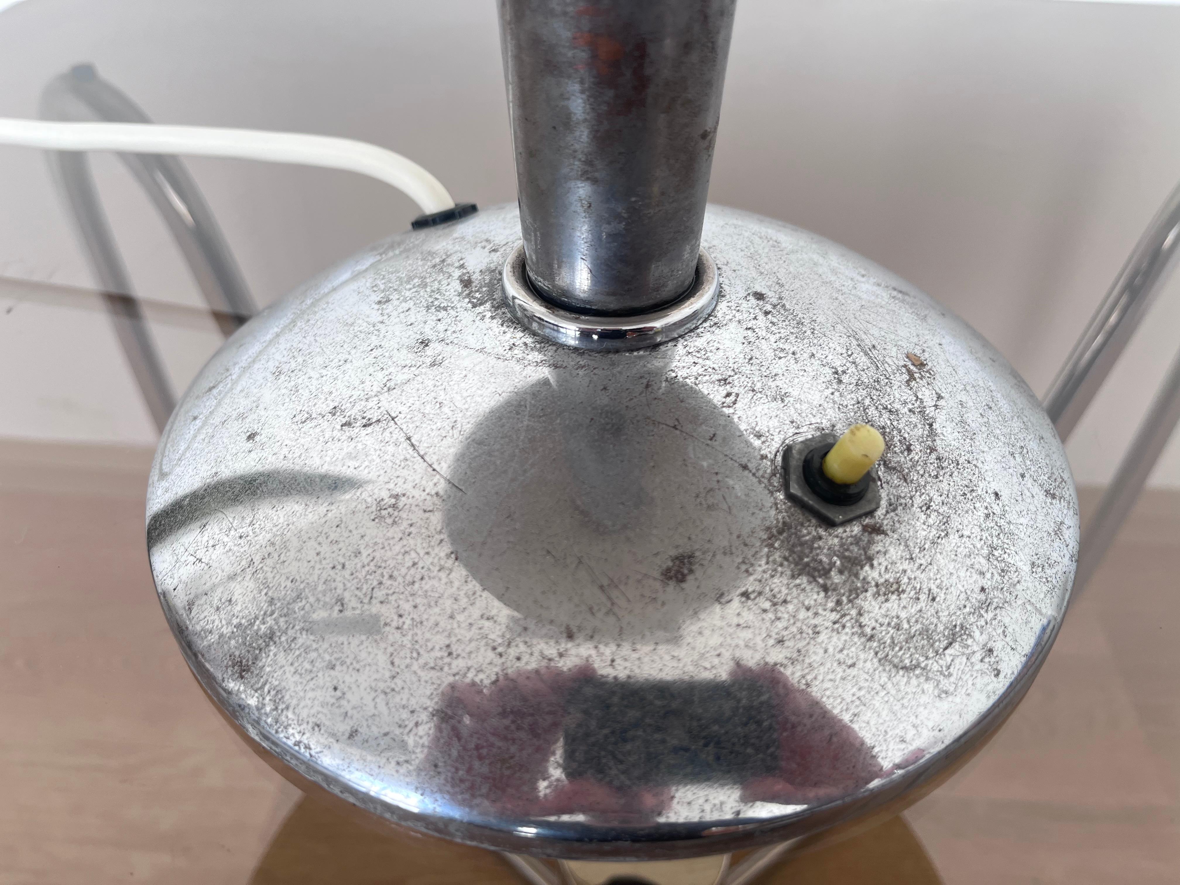 1930s Bauhaus chrome Table Lamp , Czechoslovakia For Sale 1