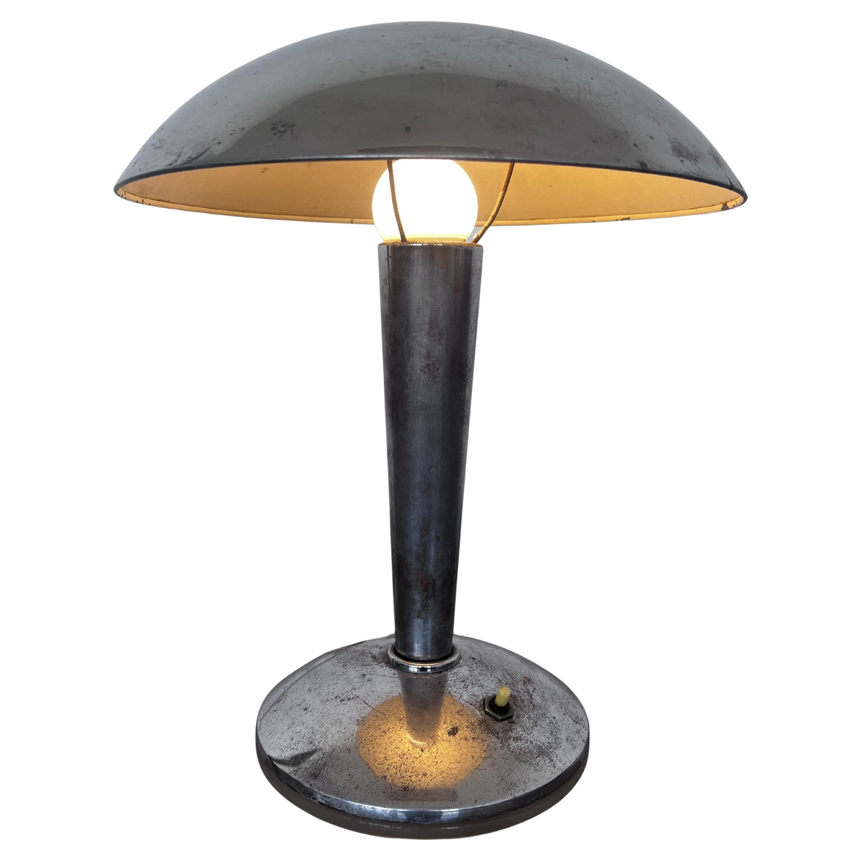 Bauhaus-Tischlampe aus Chrom, Tschechoslowakei, 1930er Jahre