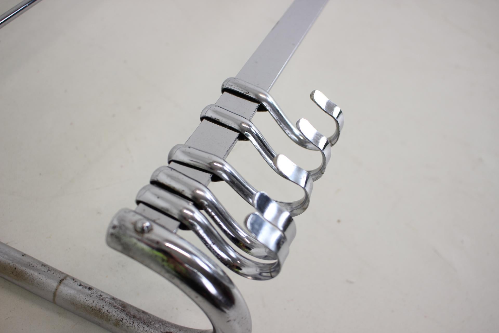 1930's Bauhaus Chrome Wall Coat Hanger For Sale 1