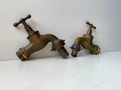 1930s Bauhaus Era Solid Brass Garden Water Tap's - Faucet ´s