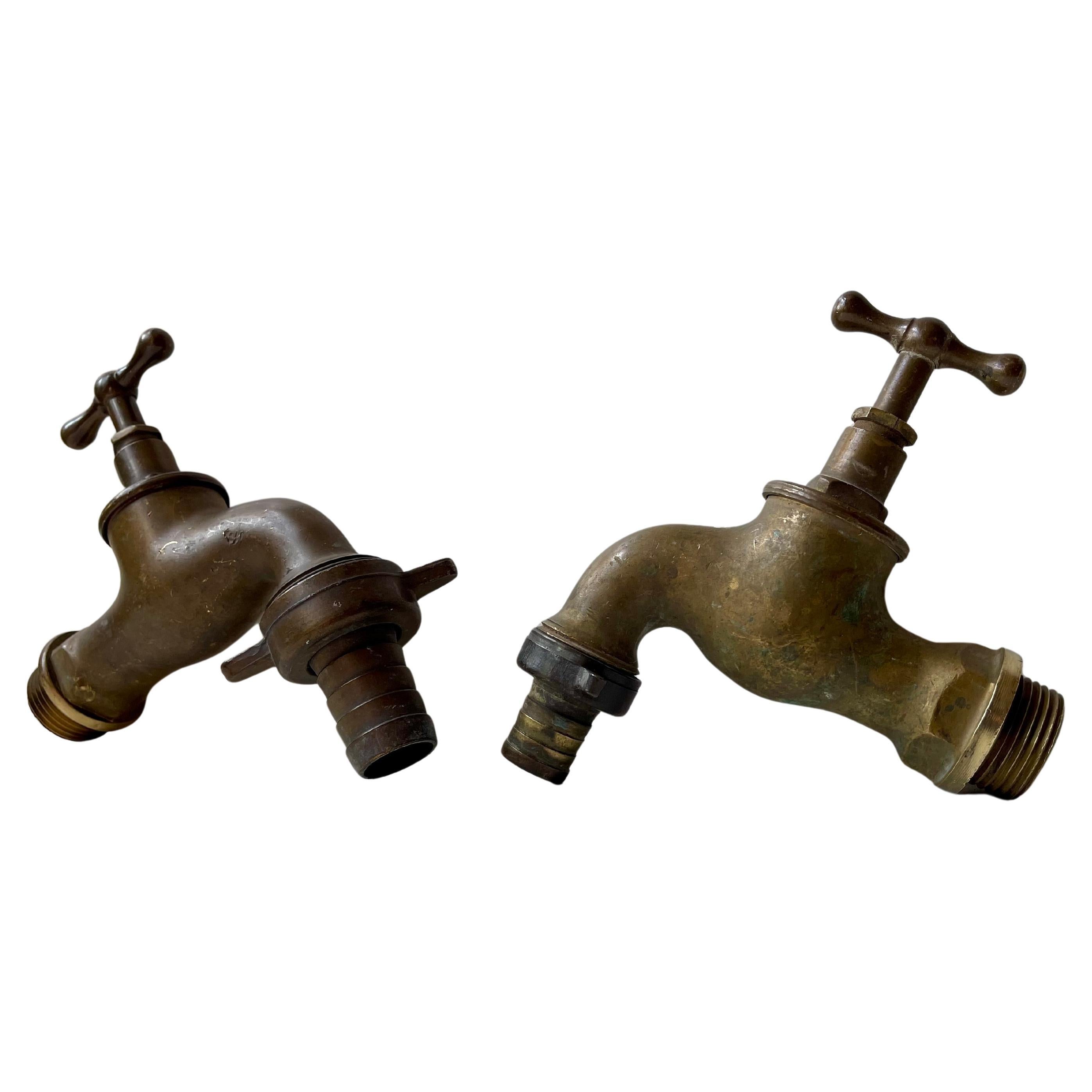 1930s Bauhaus Era Solid Brass Garden Water Tap's - Faucet ´s