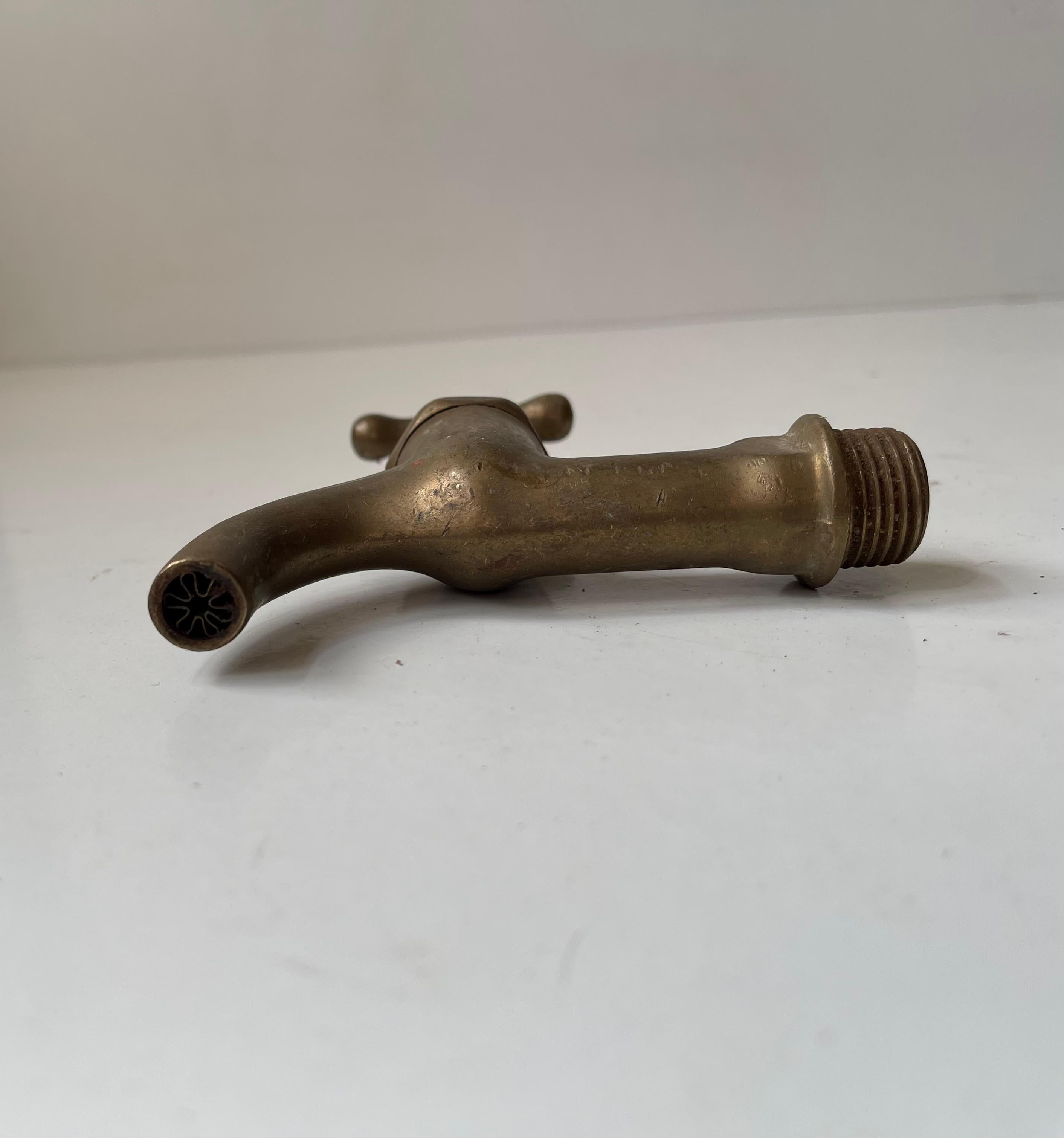 1930s Bauhaus Era Solid Brass Water Tap's - Faucet ´s For Sale 5