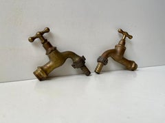 1930s Bauhaus Era Solid Brass Water Tap's - Faucet ´s