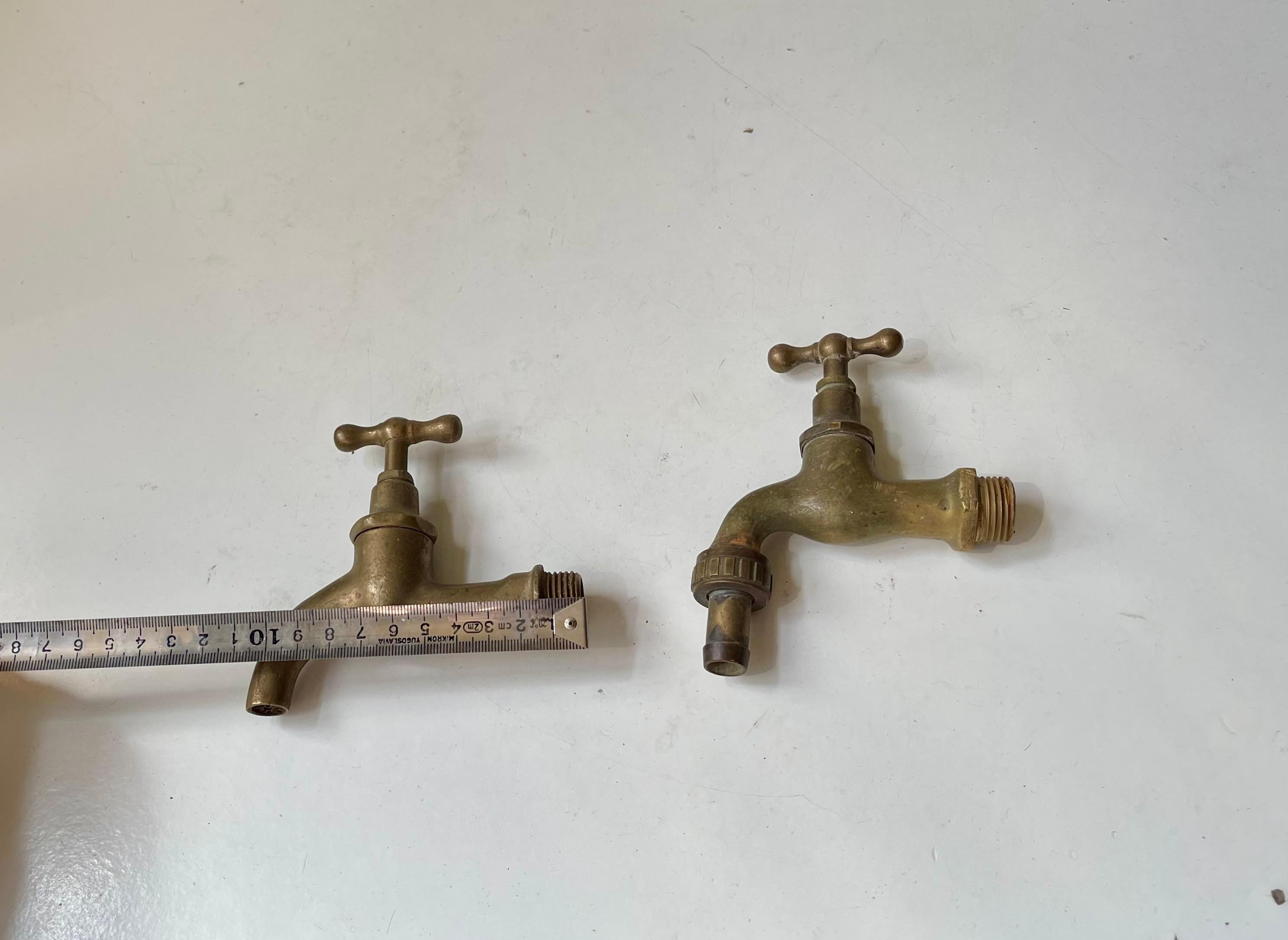 1930s Bauhaus Era Solid Brass Water Tap's - Faucet ´s For Sale 1
