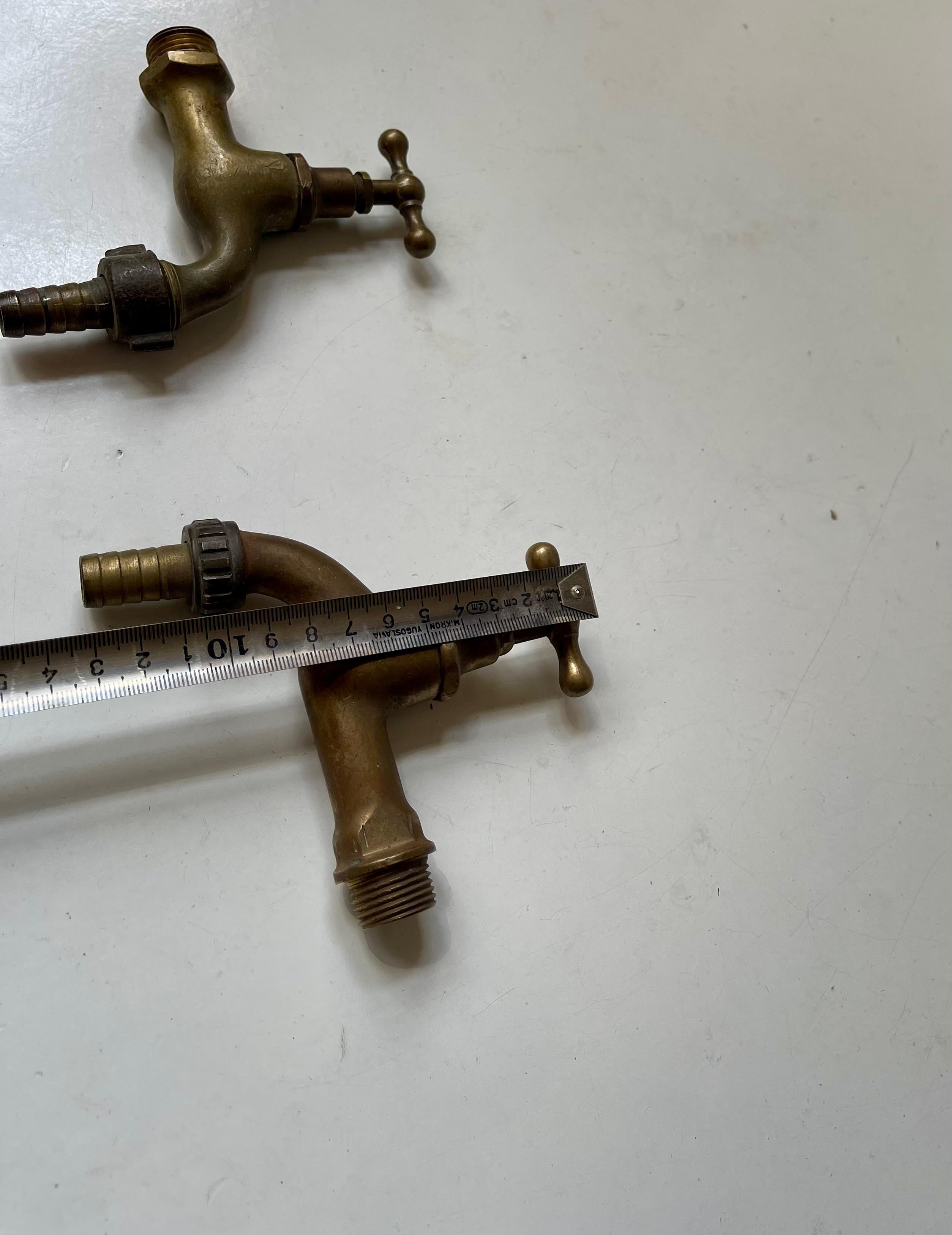 1930s Bauhaus Era Solid Brass Water Tap's - Faucet ´s For Sale 1
