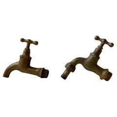 1930s Bauhaus Era Solid Brass Water Tap's - Faucet ´s