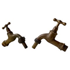 1930s Bauhaus Era Solid Brass Water Tap's - Faucet ´s