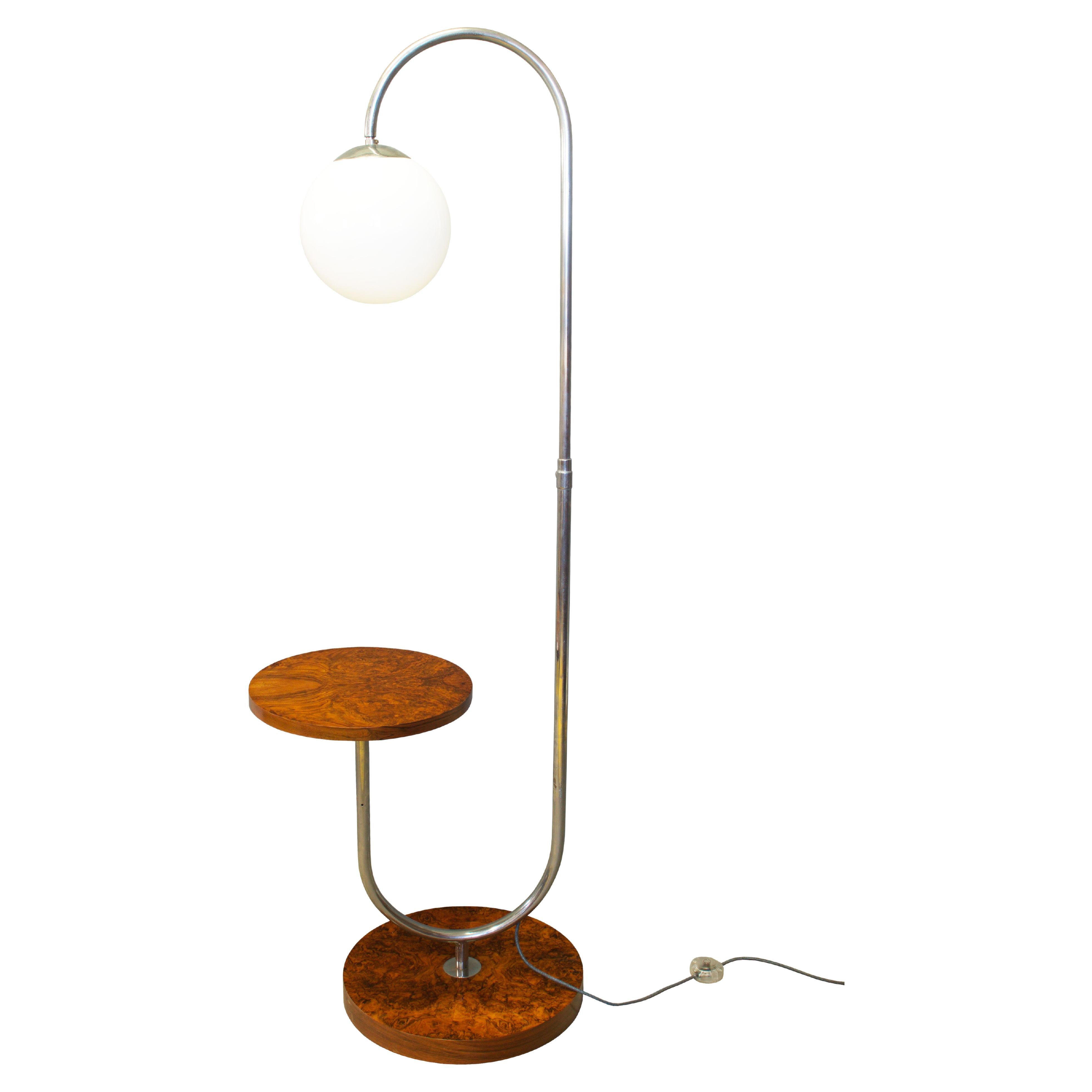 1930s Bauhaus Floor Lamp by Slezakovy Zavody