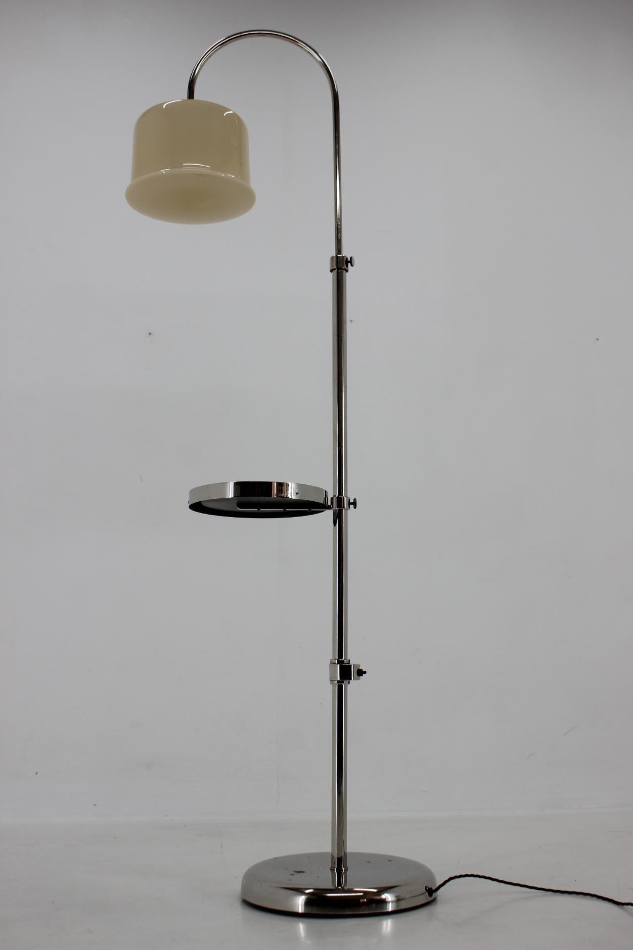 Mid-Century Modern 1930s Bauhaus Floor Lamp, Czechoslovakia For Sale