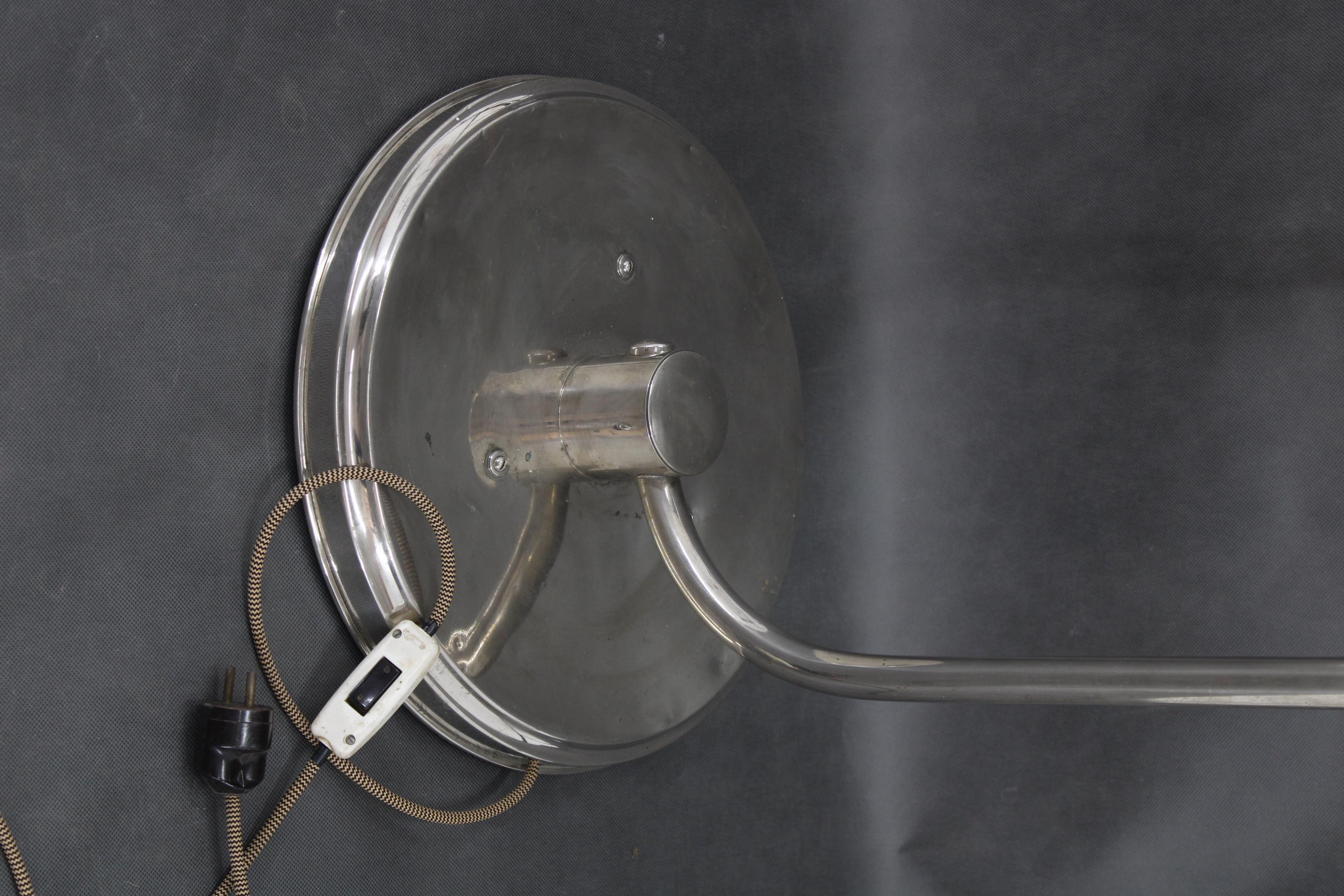 1930s Bauhaus Floor Lamp, Czechoslovakia In Good Condition For Sale In Praha, CZ