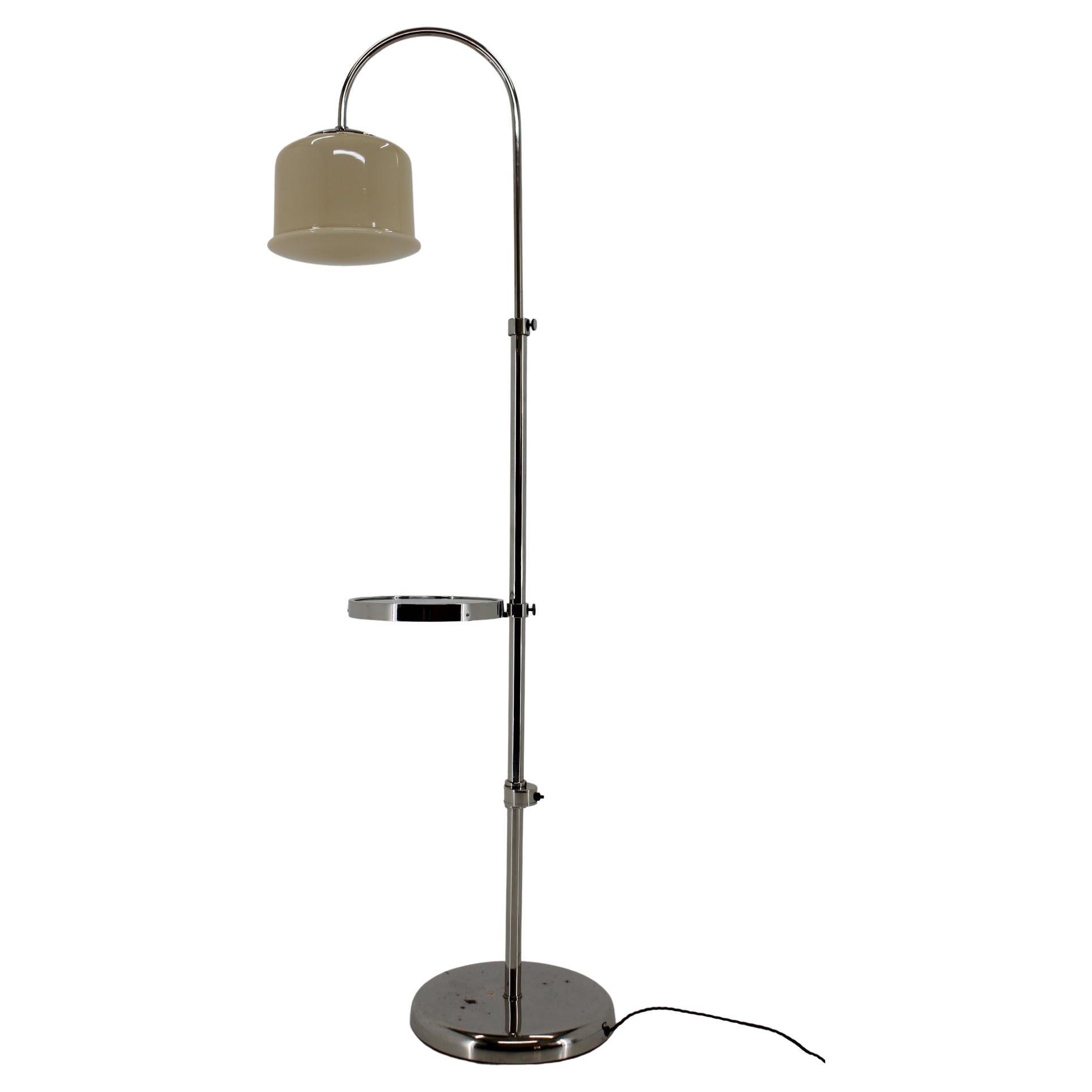1930s Bauhaus Floor Lamp, Czechoslovakia For Sale
