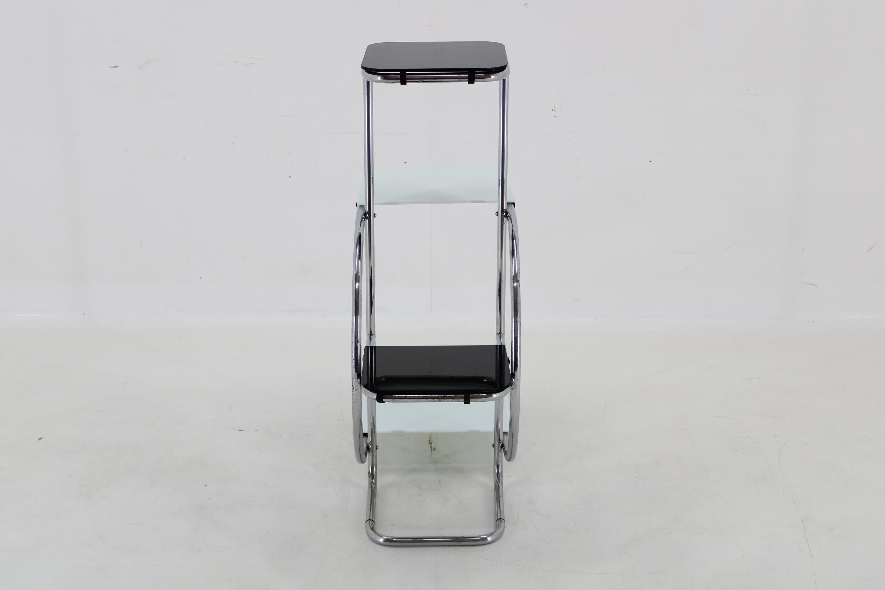 1930s Bauhaus Flower Stand with Glass, Czechoslovakia For Sale 6