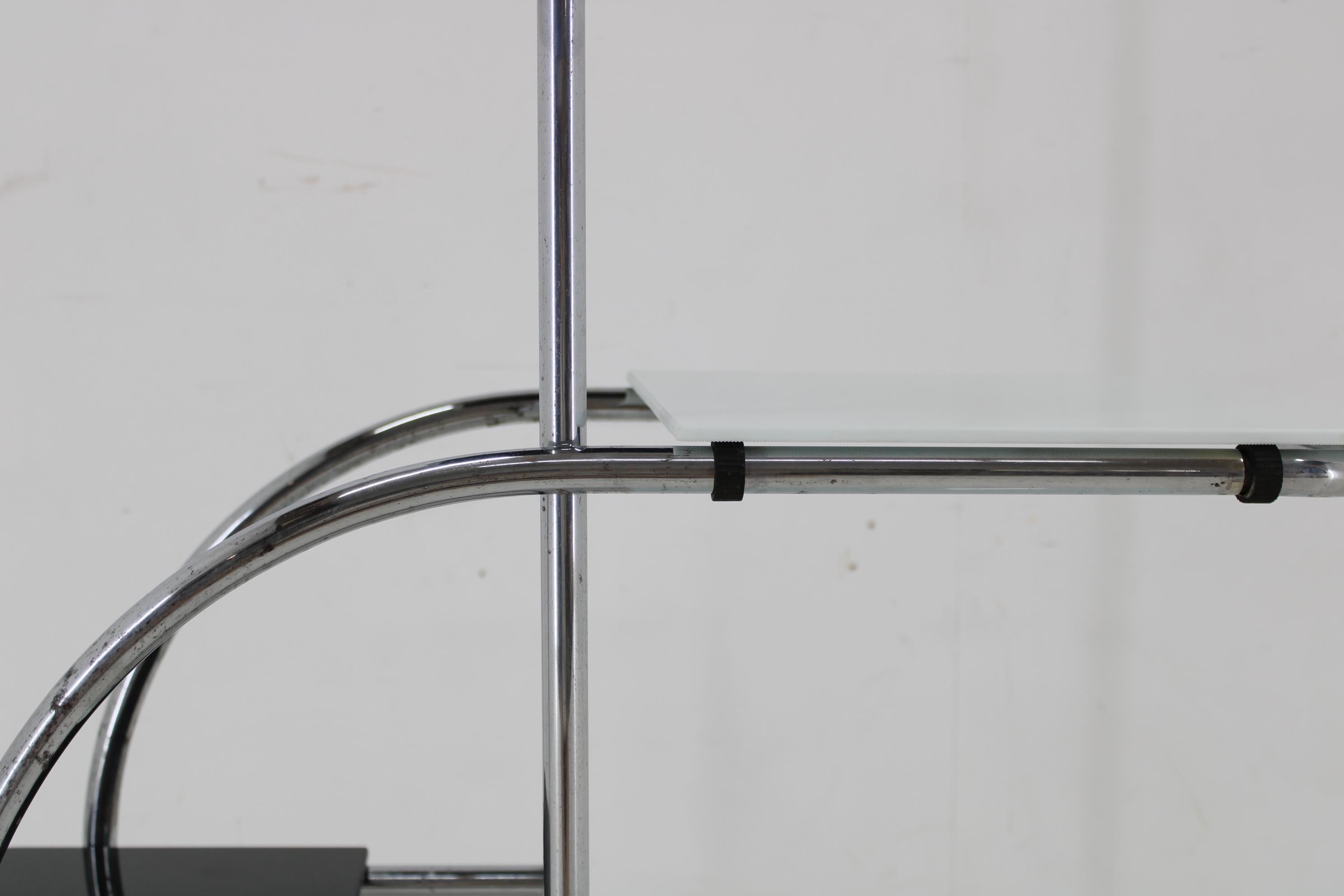 1930s Bauhaus Flower Stand with Glass, Czechoslovakia For Sale 10