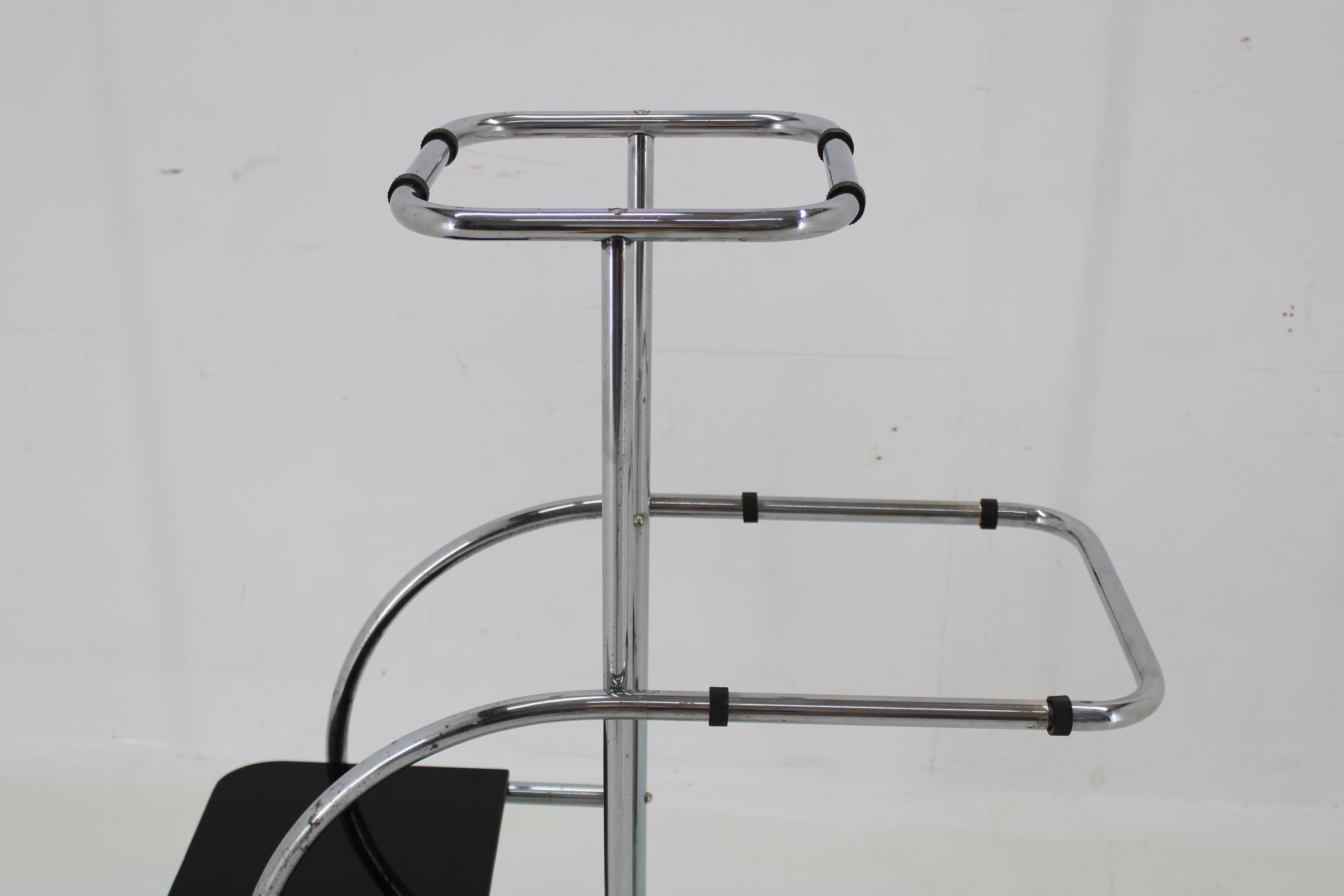 1930s Bauhaus Flower Stand with Glass, Czechoslovakia For Sale 12