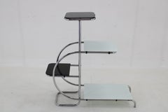 1930s Bauhaus Flower Stand with Glass, Czechoslovakia