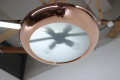 1930s Bauhaus / Functionalist Copper Chandelier UFO by Josef Hurka