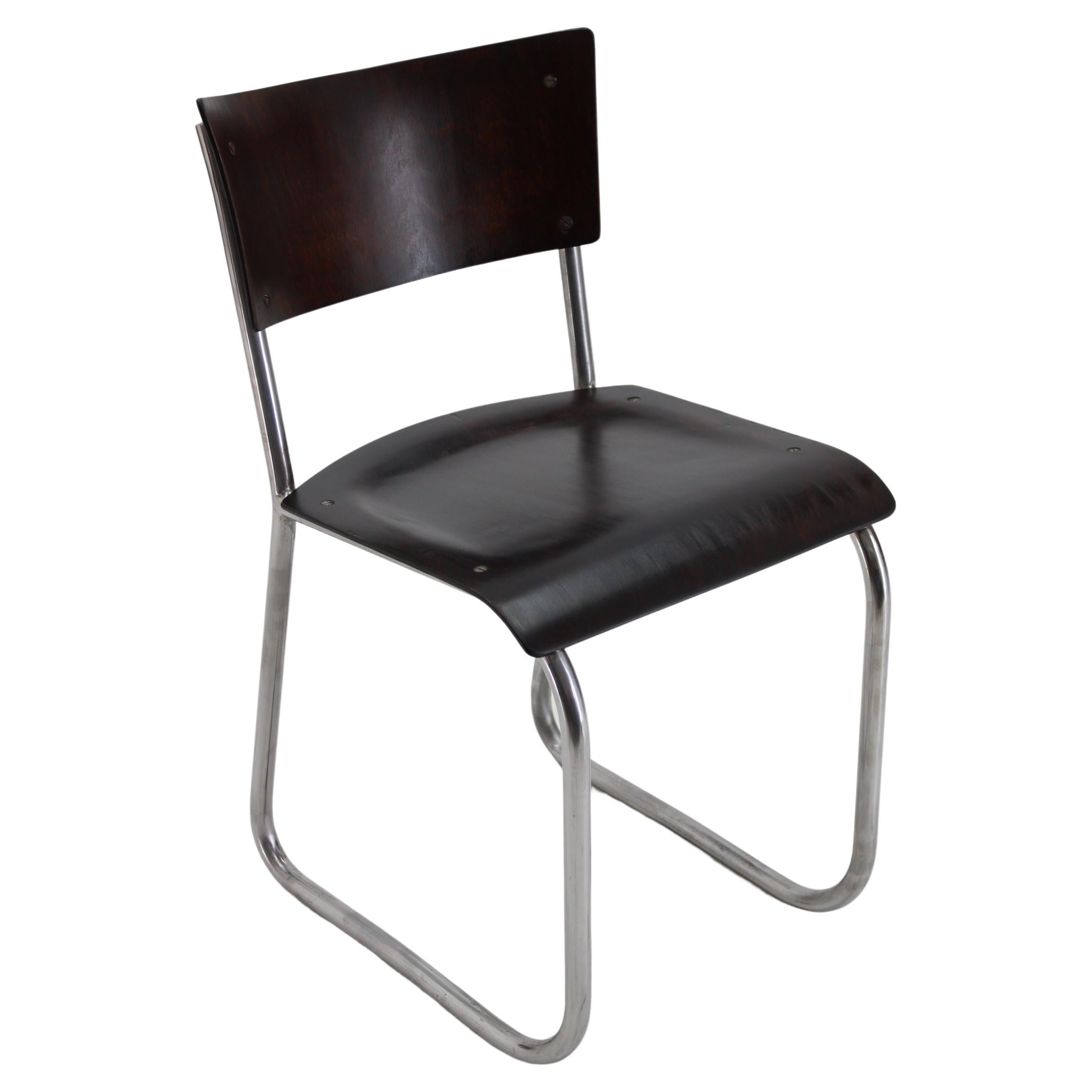 1930s Bauhaus/Functionalist Tubular Chair, Restored