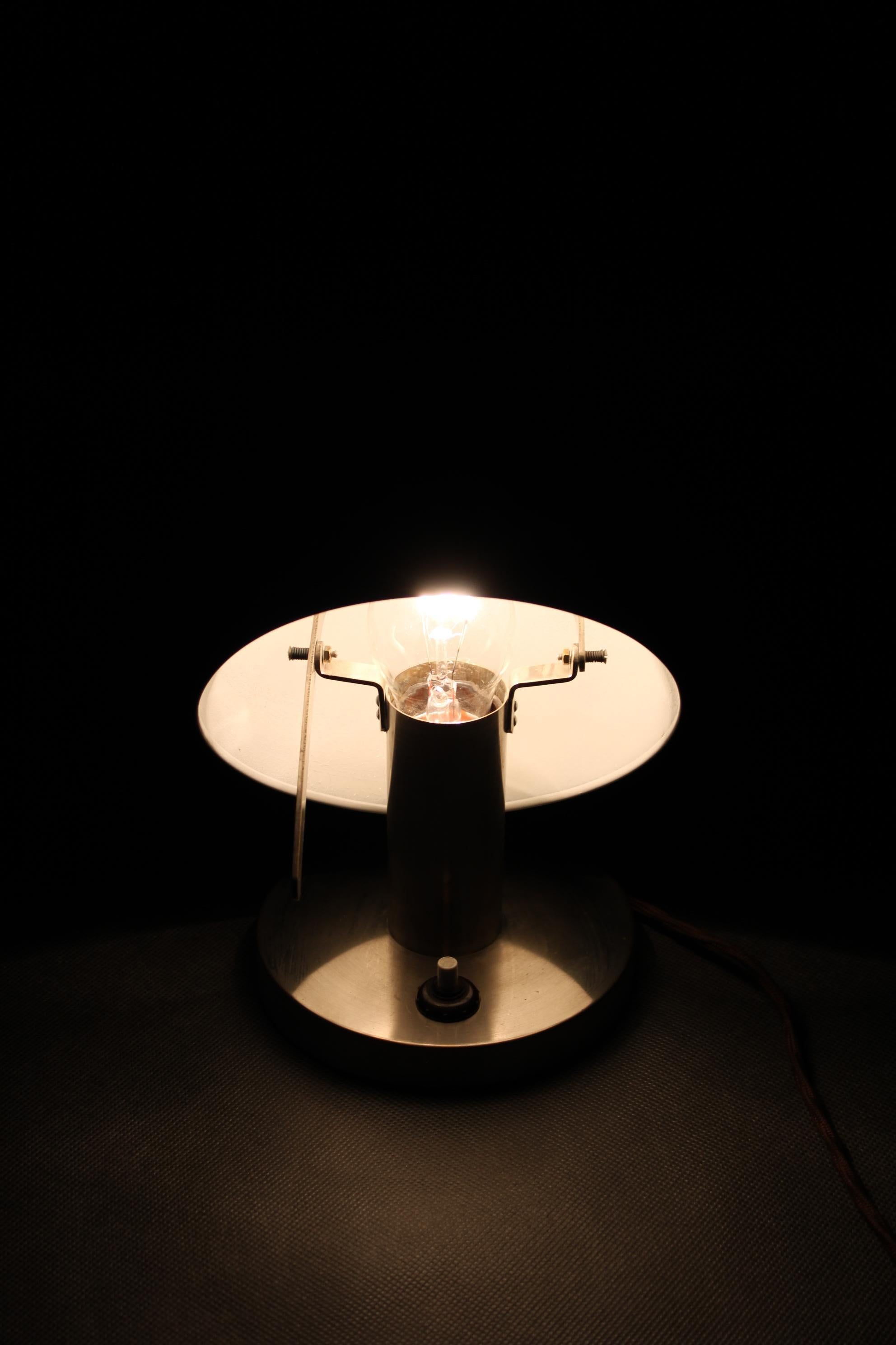 1930s Bauhaus Mushroom Table Lamp, Czechoslovakia 8