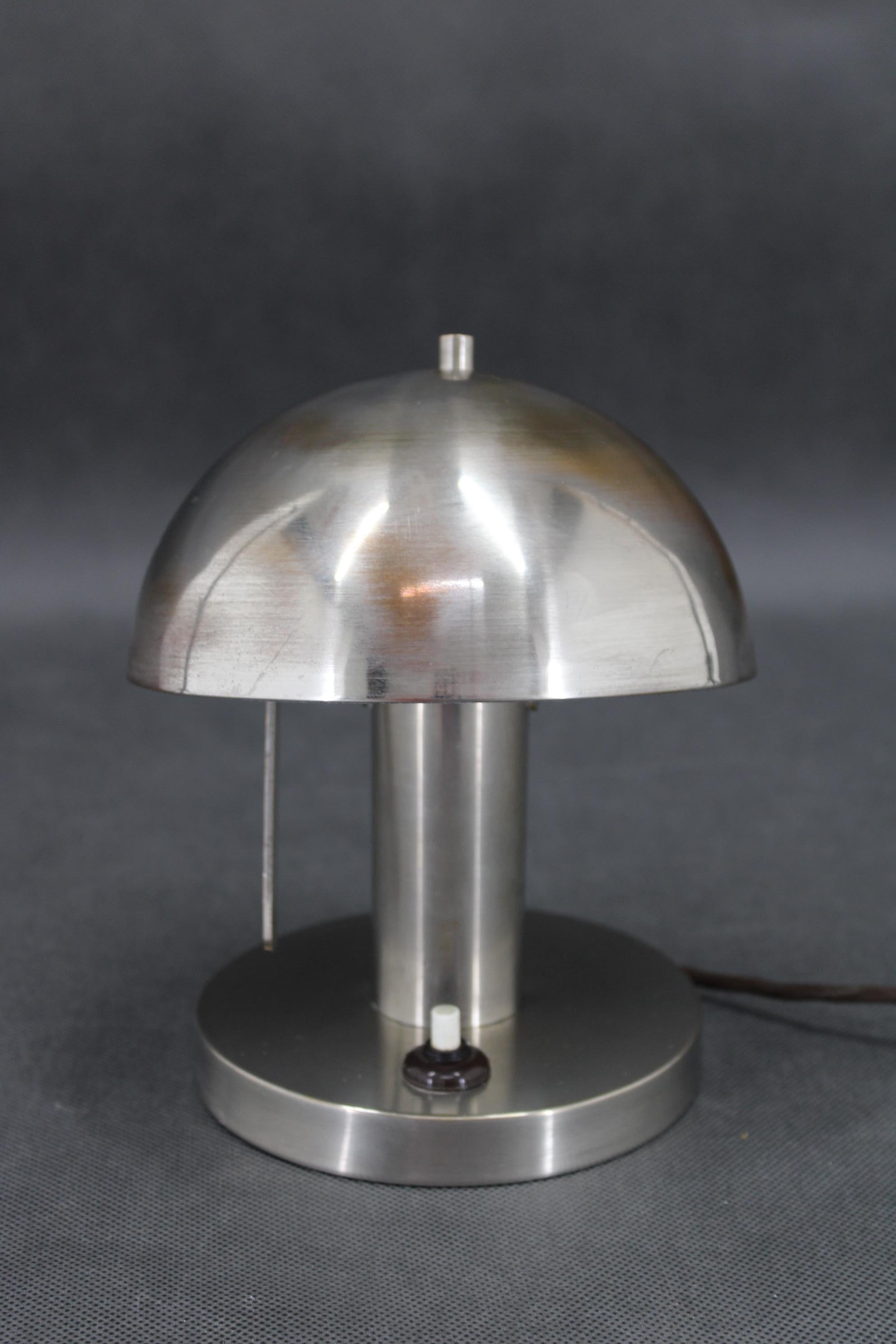 Mid-20th Century 1930s Bauhaus Mushroom Table Lamp, Czechoslovakia