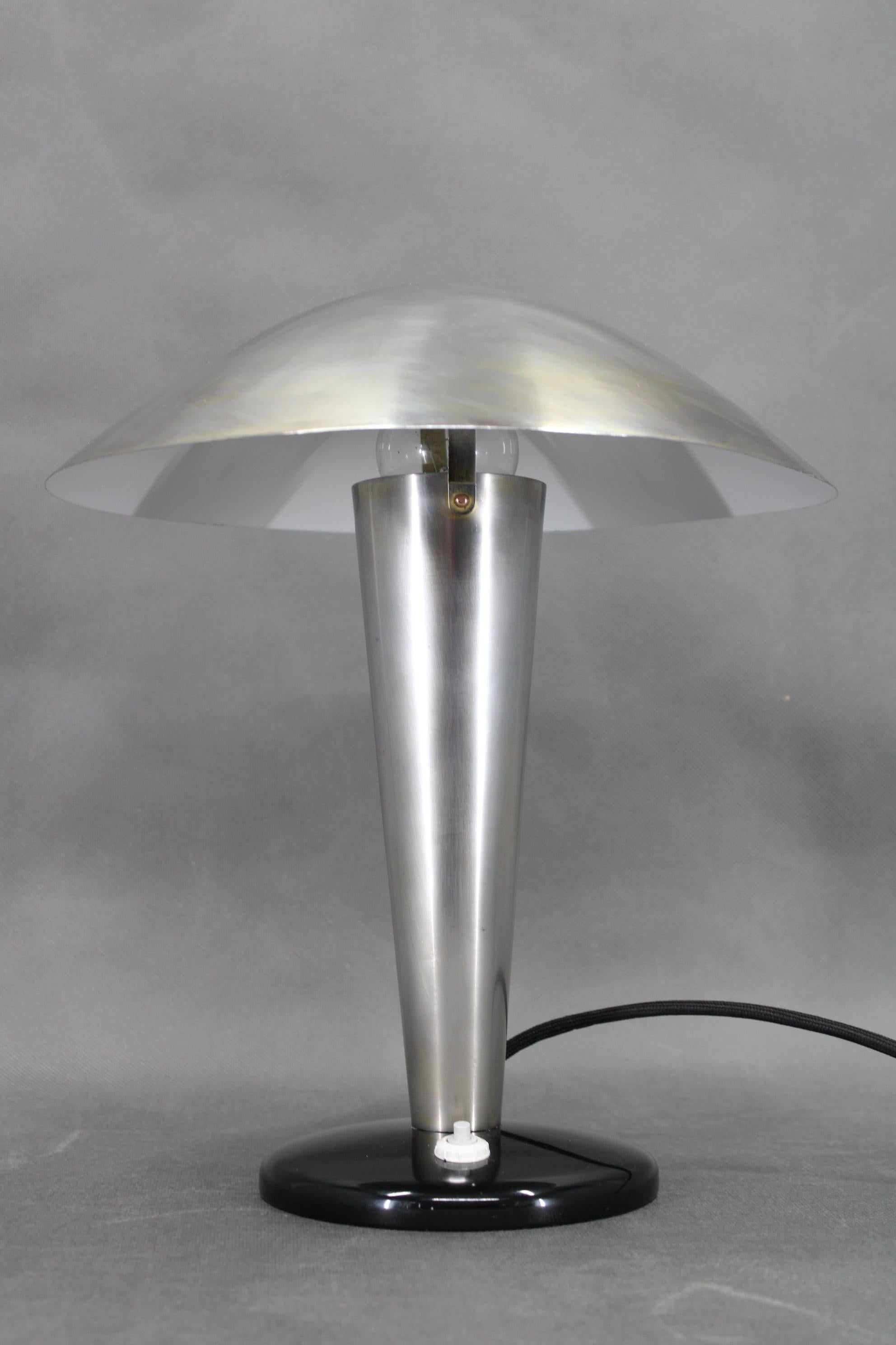 20th Century 1930s Bauhaus Mushroom Table Lamp , Czechoslovakia