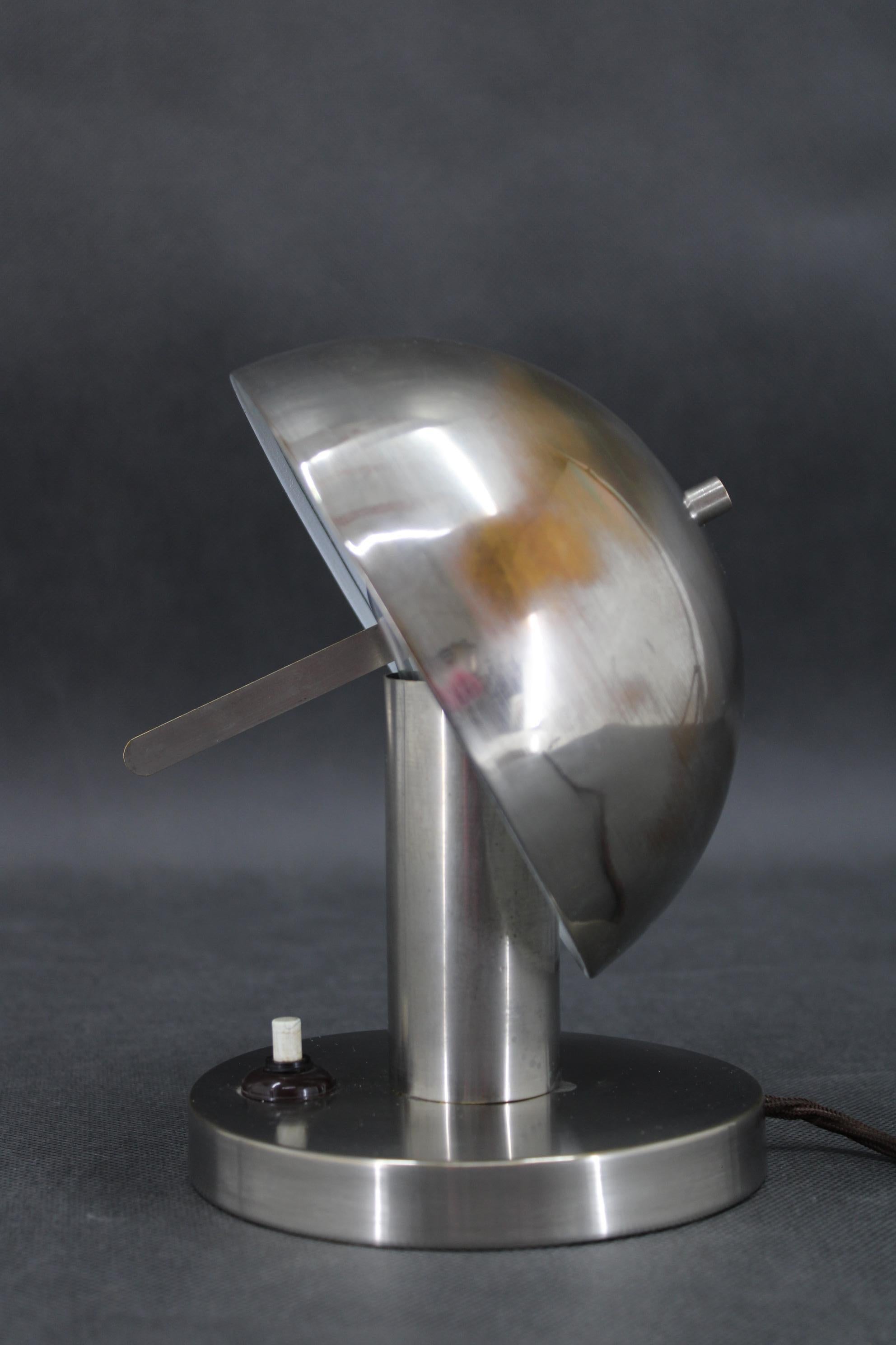 1930s Bauhaus Mushroom Table Lamp, Czechoslovakia 1