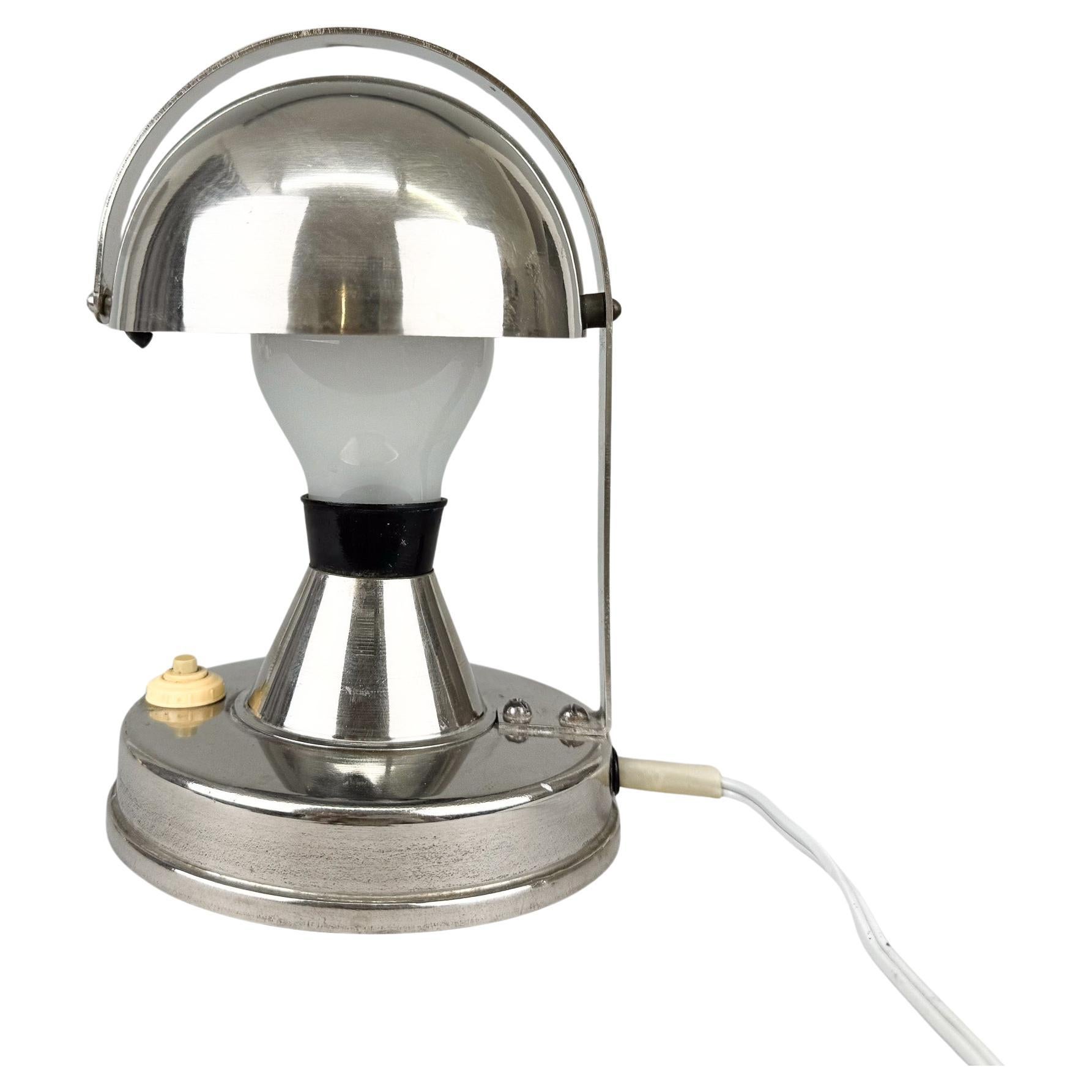1930s Bauhaus Mushroom Table Lamp, Czechoslovakia
