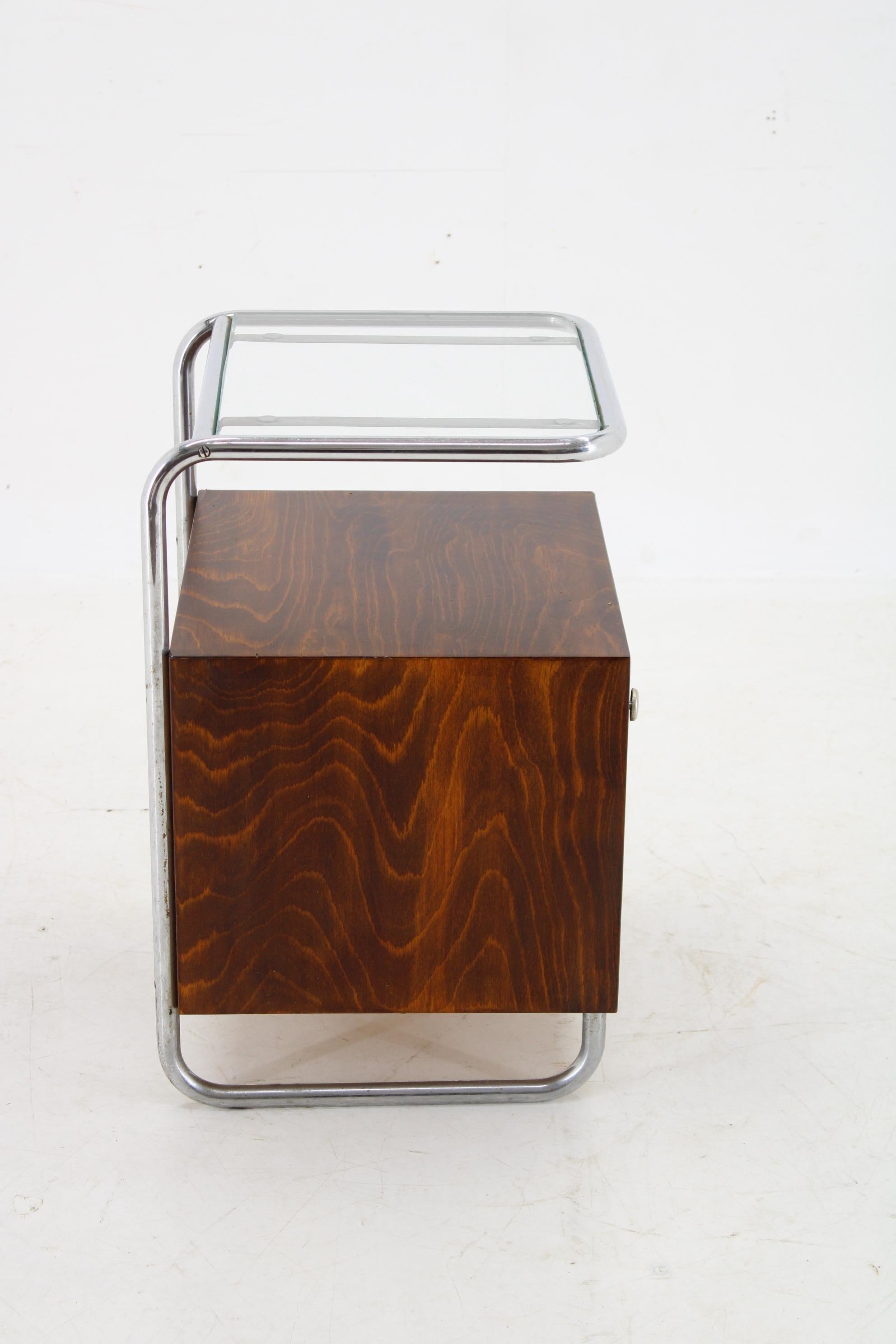 1930s Bauhaus Nightstand by Vichr a Spol., Czechoslovakia 1