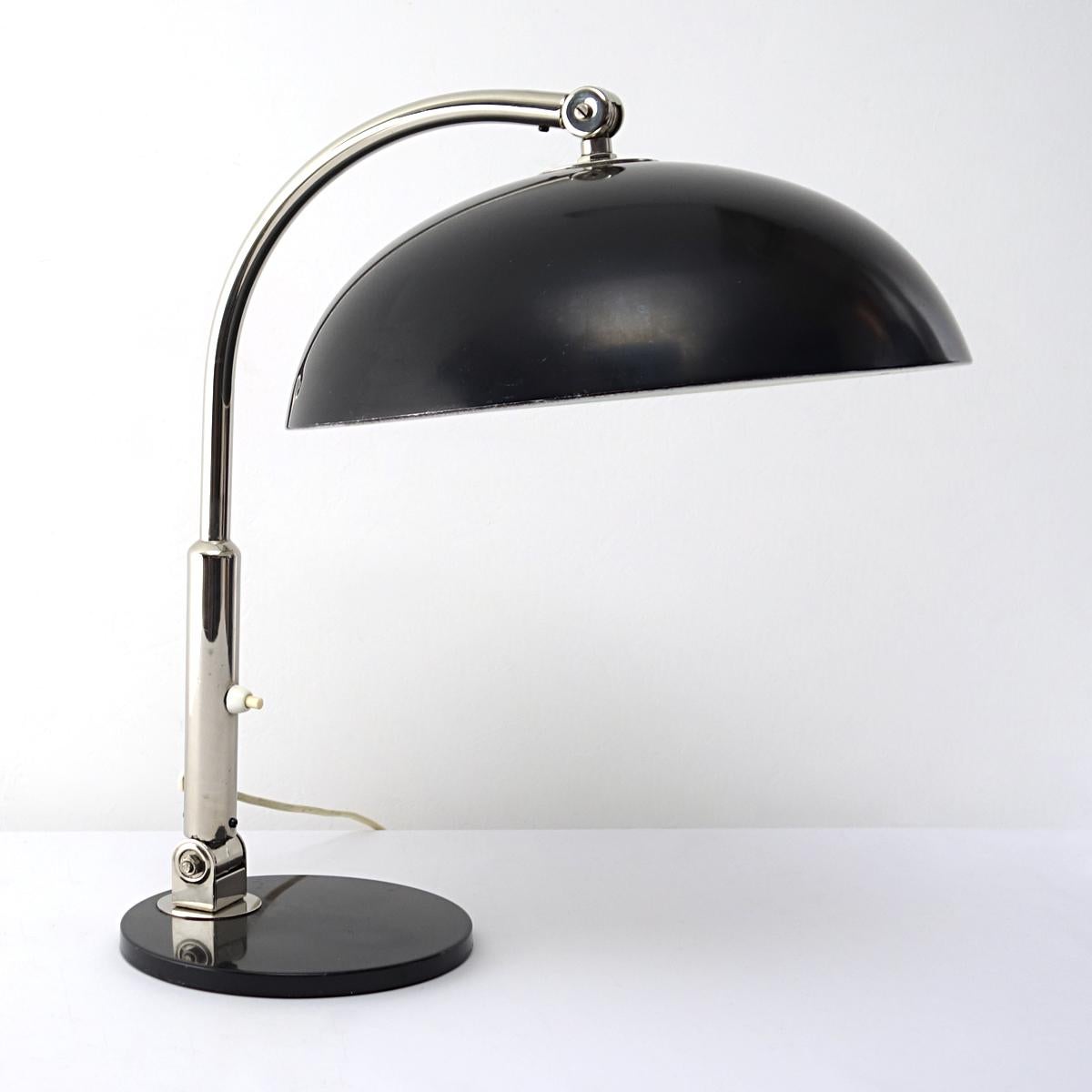 Dutch 1930's Bauhaus Style Desk Lamp P 144 Designed by H. Busquet for Hala Zeist