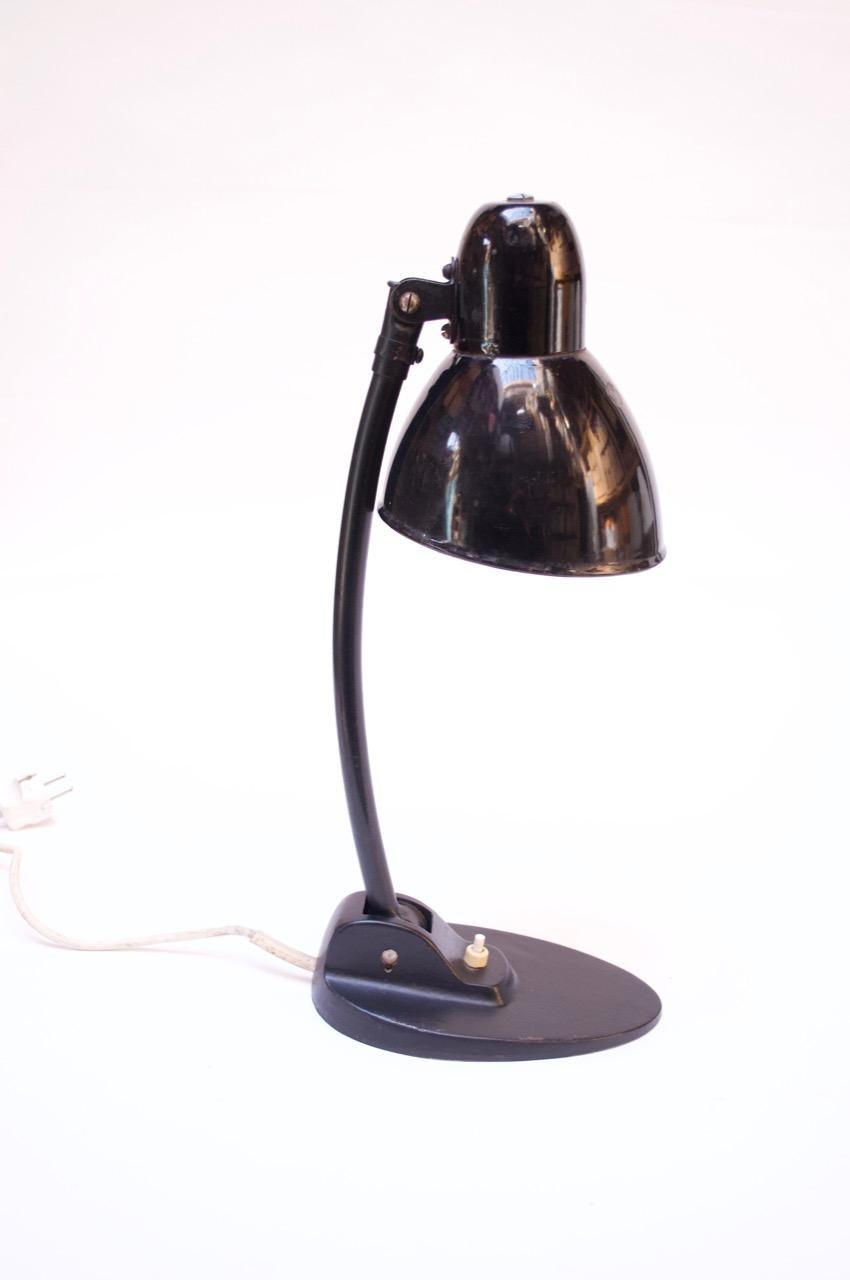 Enameled 1930s Bauhaus Table Lamp by Jacobus