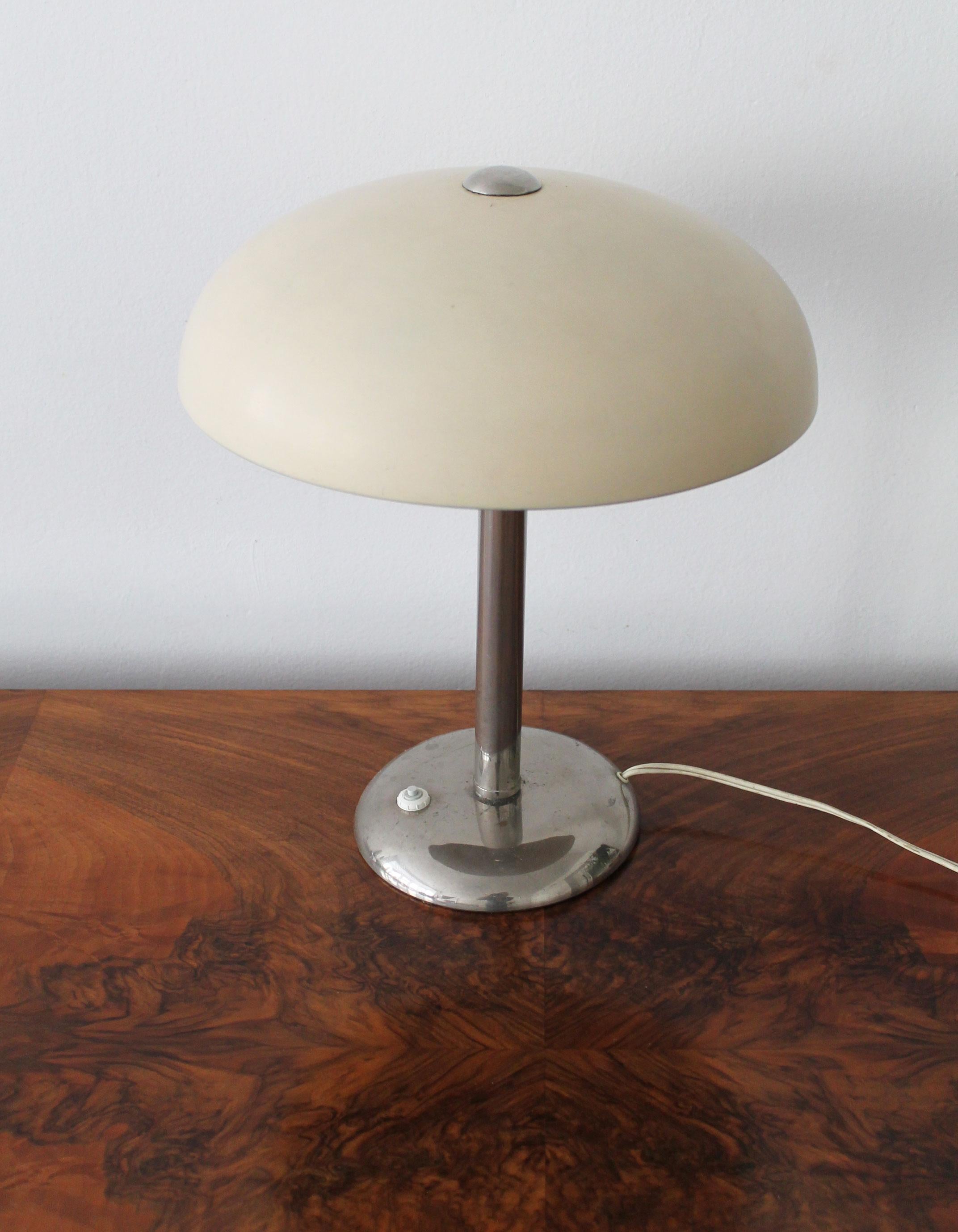 Czech 1930's Bauhaus Table Lamp For Sale