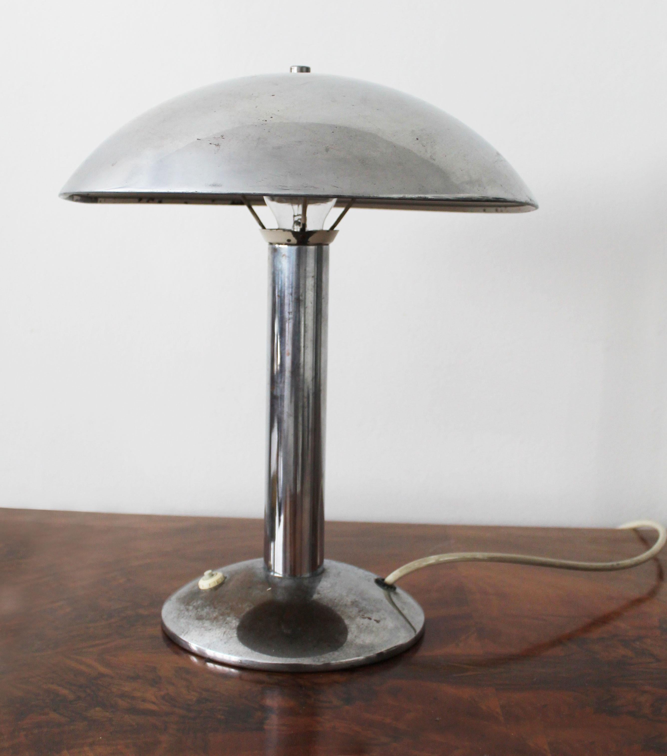 Metalwork 1930's Bauhaus Table Lamp