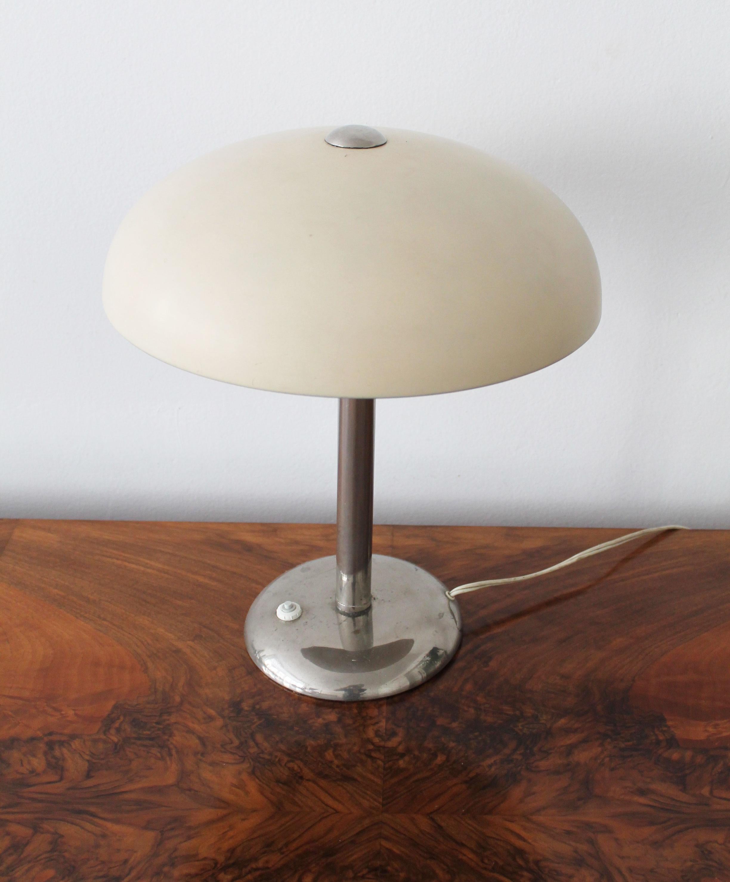 Cast 1930's Bauhaus Table Lamp For Sale