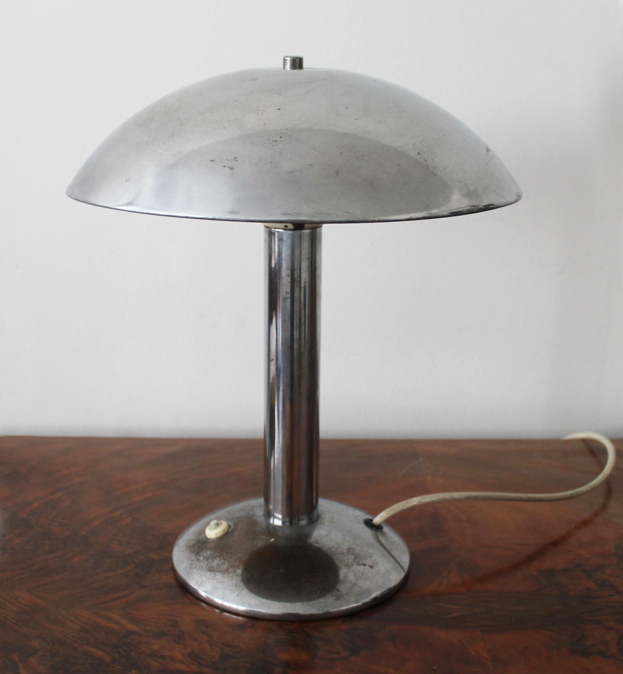 1930's Bauhaus Table Lamp In Good Condition In Brno, CZ