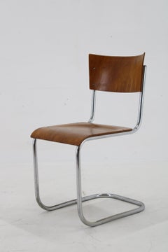 1930s Bauhaus Tubular Chair by Robert Slezak , Czechoslovakia