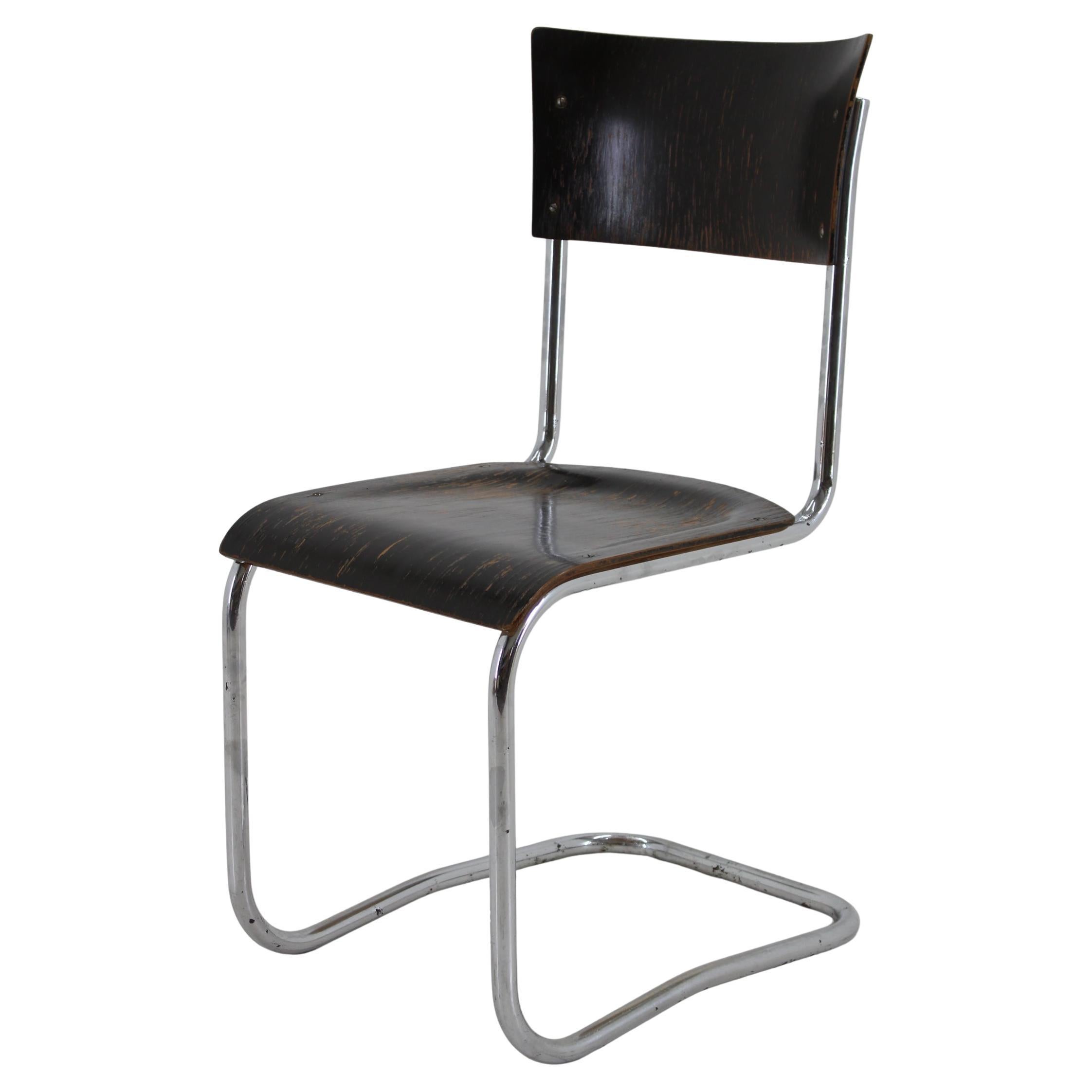 1930s Bauhaus Tubular Chair by Robert Slezak , Czechoslovakia