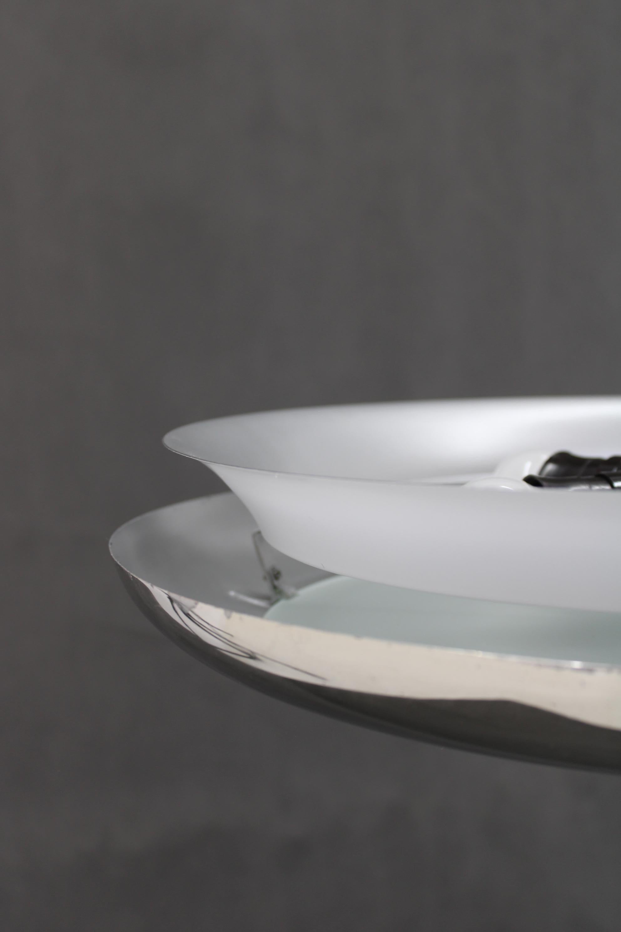 Bauhaus-Kronleuchter „UFO“ von Josef Hurka, Tschechoslowakei, 1930er Jahre (Glas) im Angebot