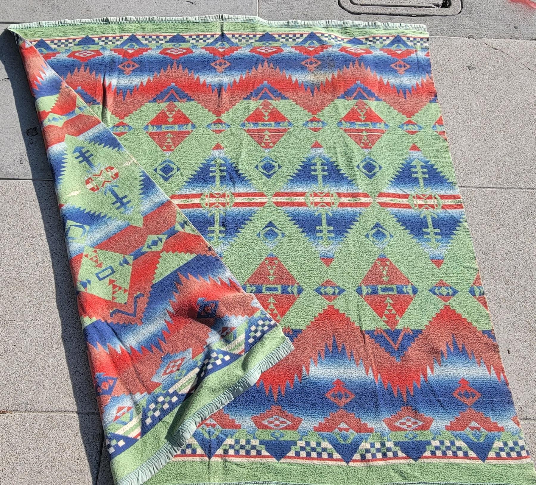 Adirondack Couverture de camp Beacon Indian Design des années 1930 en vente