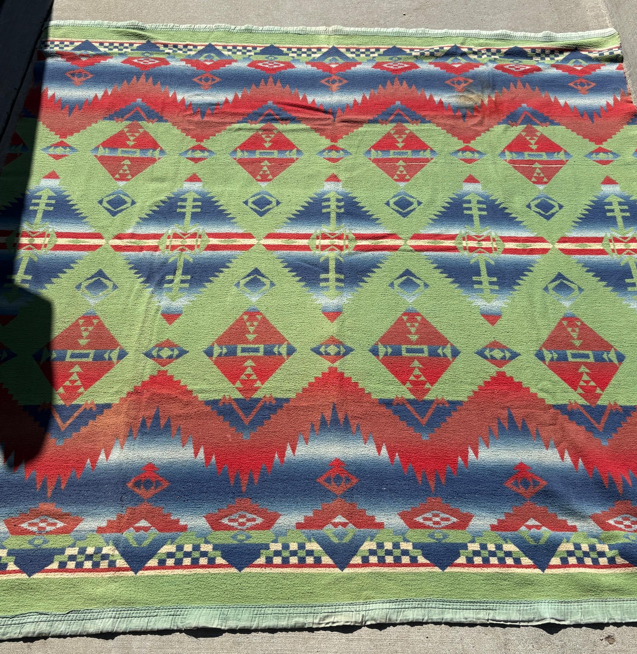 Manta de campamento con diseño indio Beacon de 1930 Estadounidense en venta